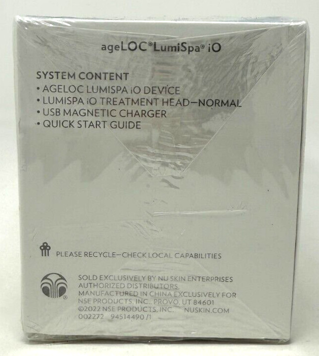 Nu Skin Lumispa IO BLUE Device with Magnetic Charger and Head NuSkin NEW