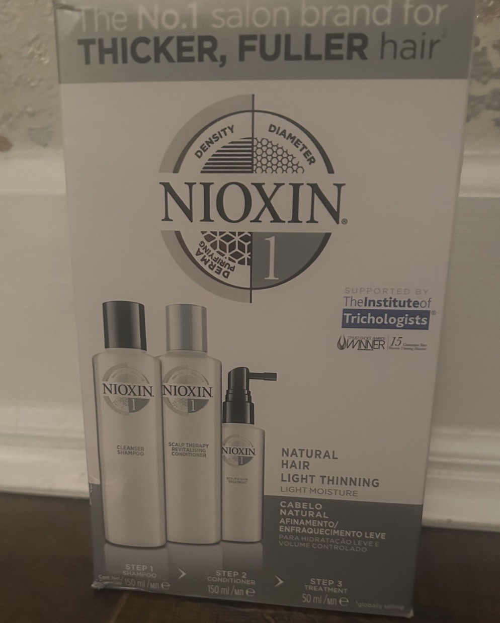 NIOXIN System 1 Shampoo/Conditioner/Treatment Light Thinning 150/150/50ml