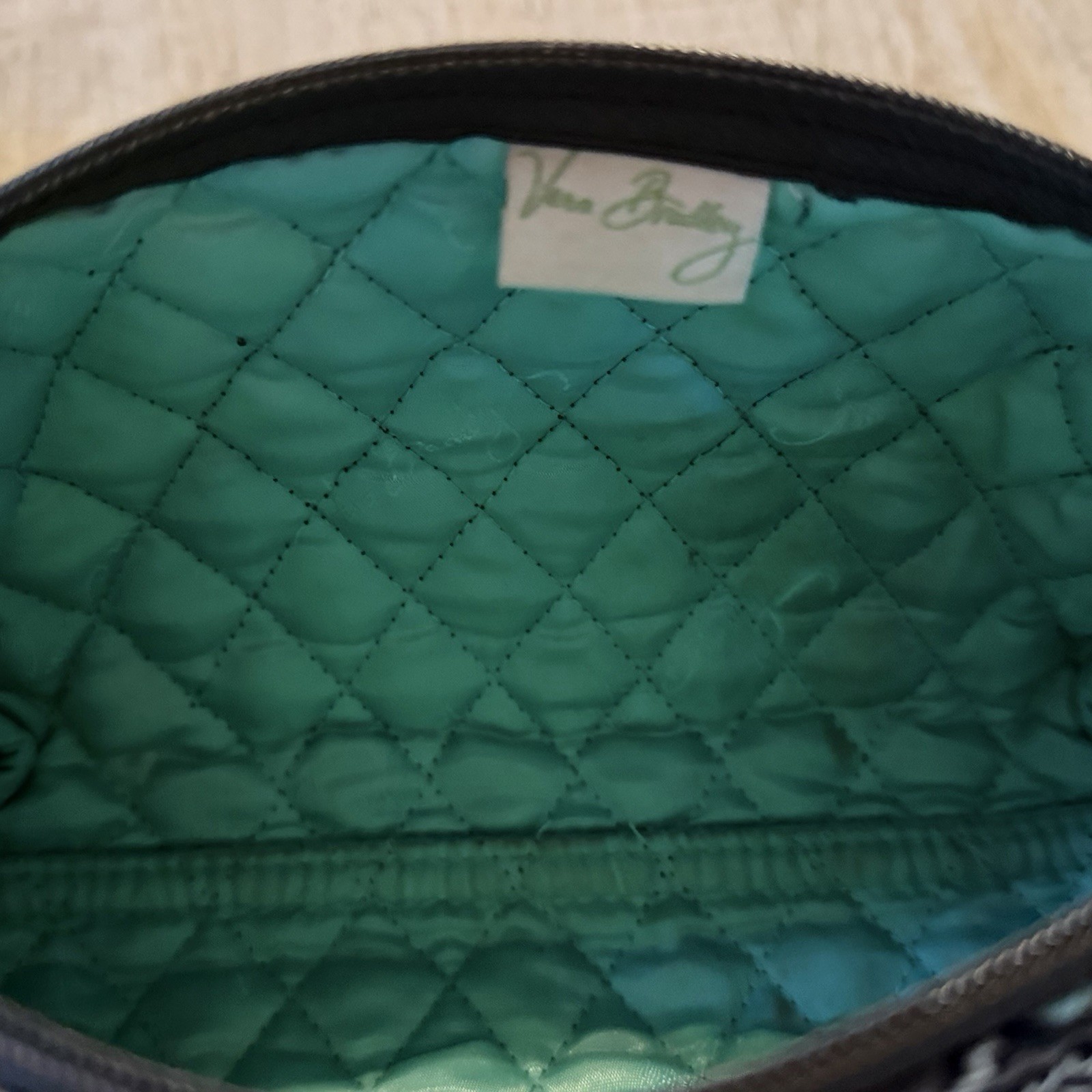 Vera Bradley Multicolor Quilted Makeup Bag Set of 2 Zip Cosmetic Pouches
