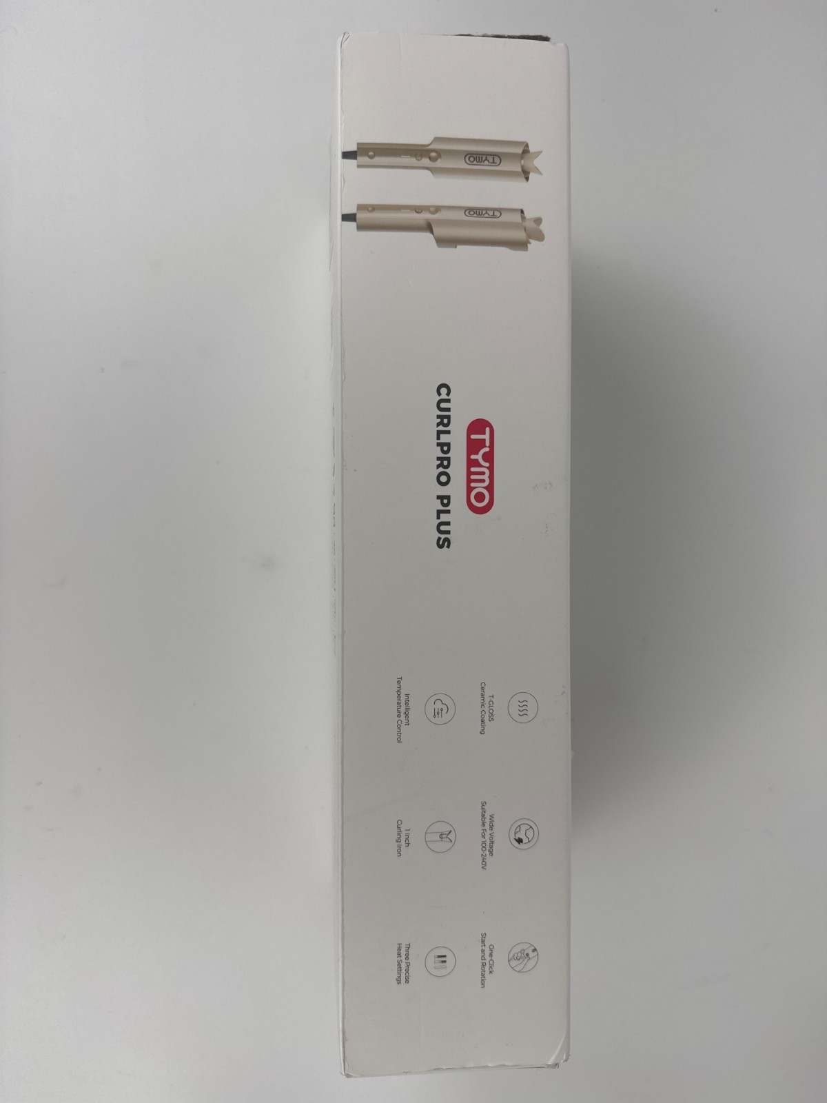 TYMO CURLPRO PLUS Automatic Rotating Curling Iron 1 Inch Gold Open Box