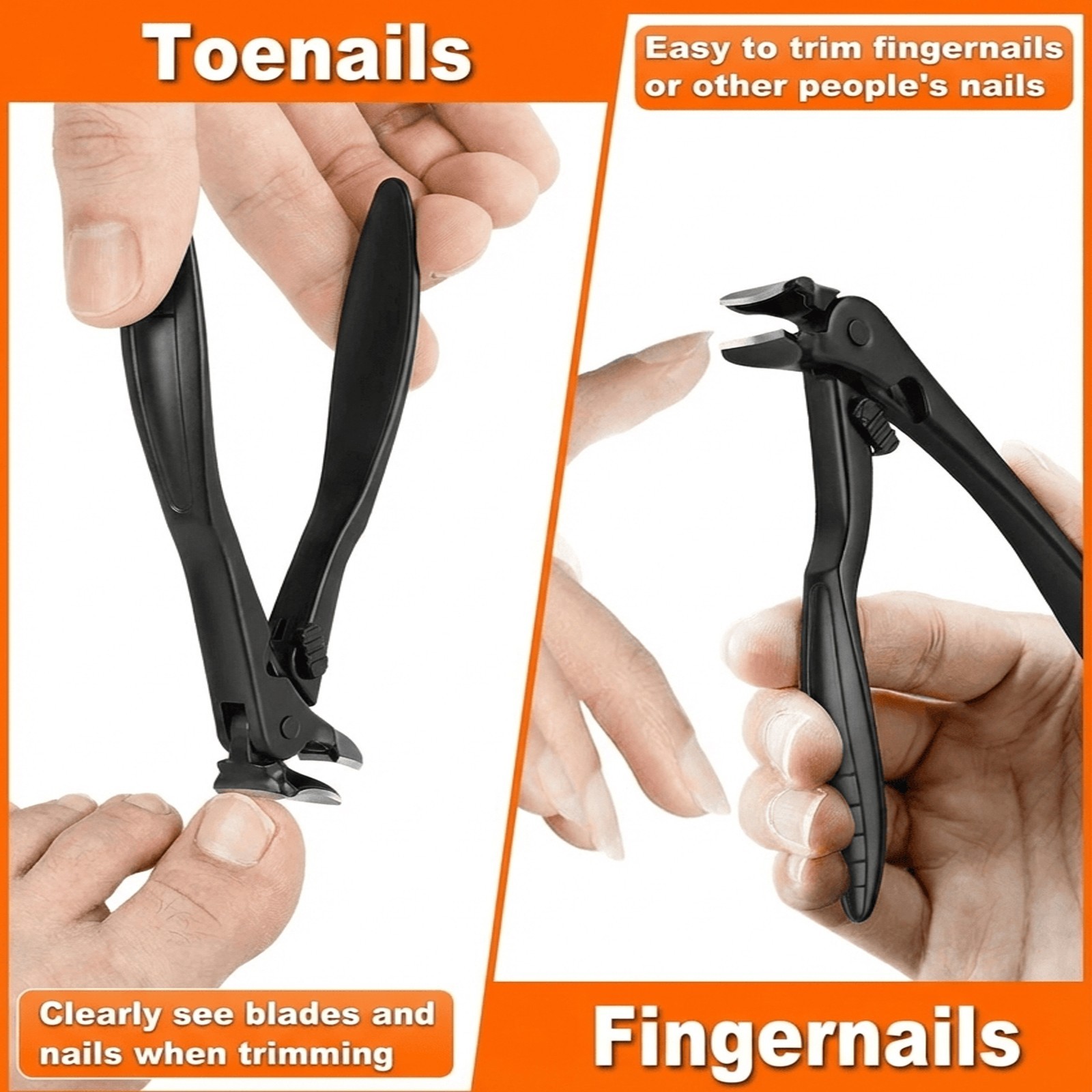 Toenail Clippers for Thick Toenails for Seniors, Upgraded Long Handled Angled.