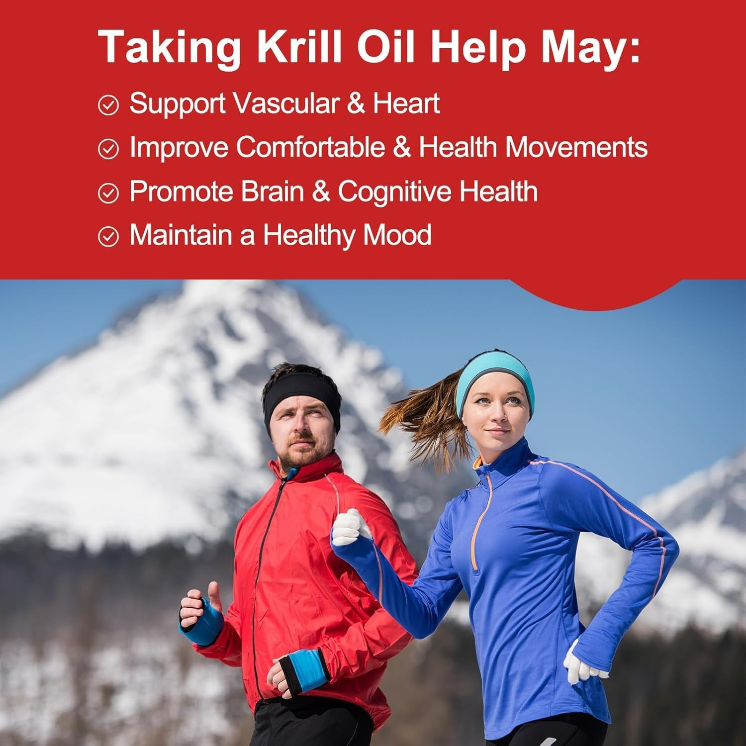 60 Count Omega 3 Krill Oil – Antioxidant Joint & Heart Health, No Fishy Taste