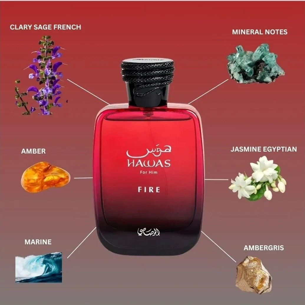 Rasasi Hawas Fire For Him Eau de Parfum Spray 100ml / 3.38 fl oz