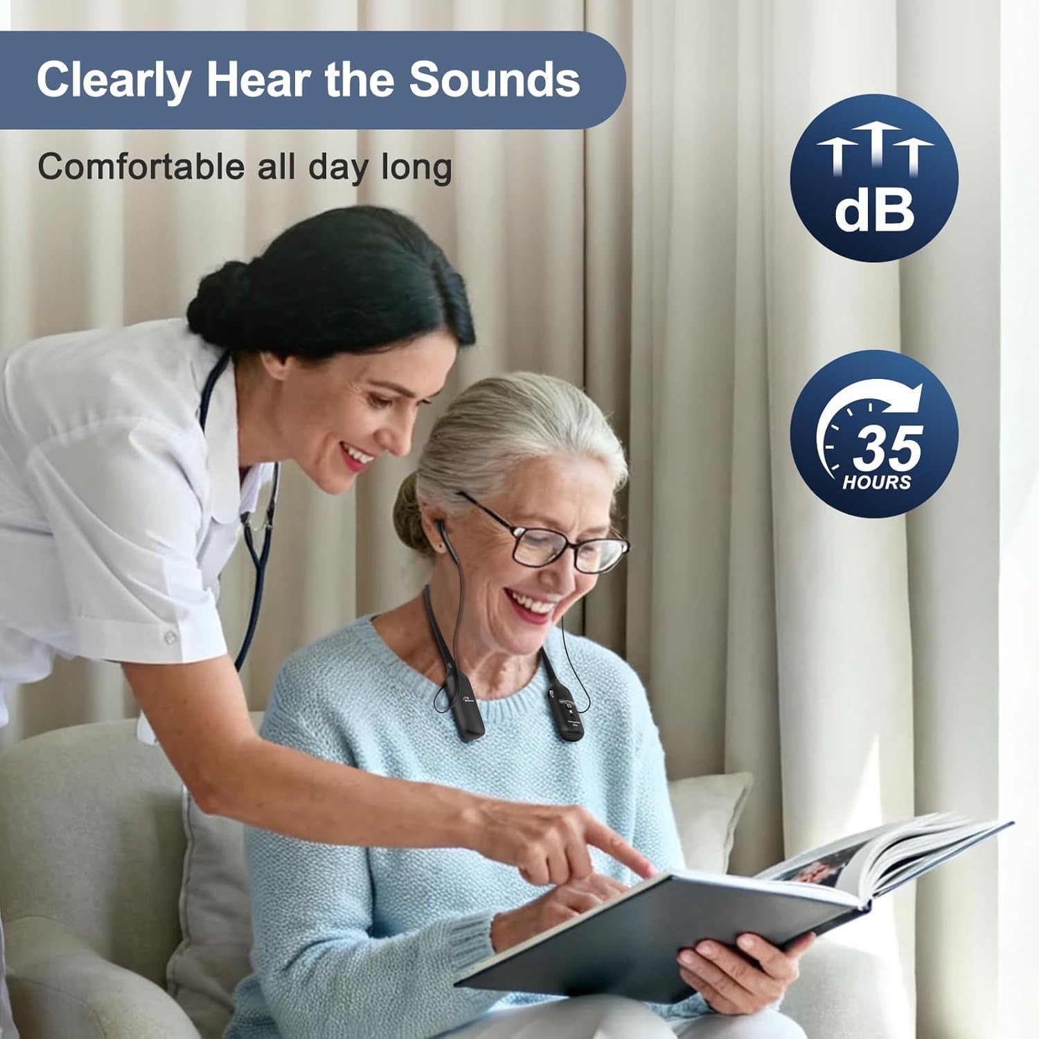 Digital Hearing Amplifier for Seniors TV Watching Free Ship