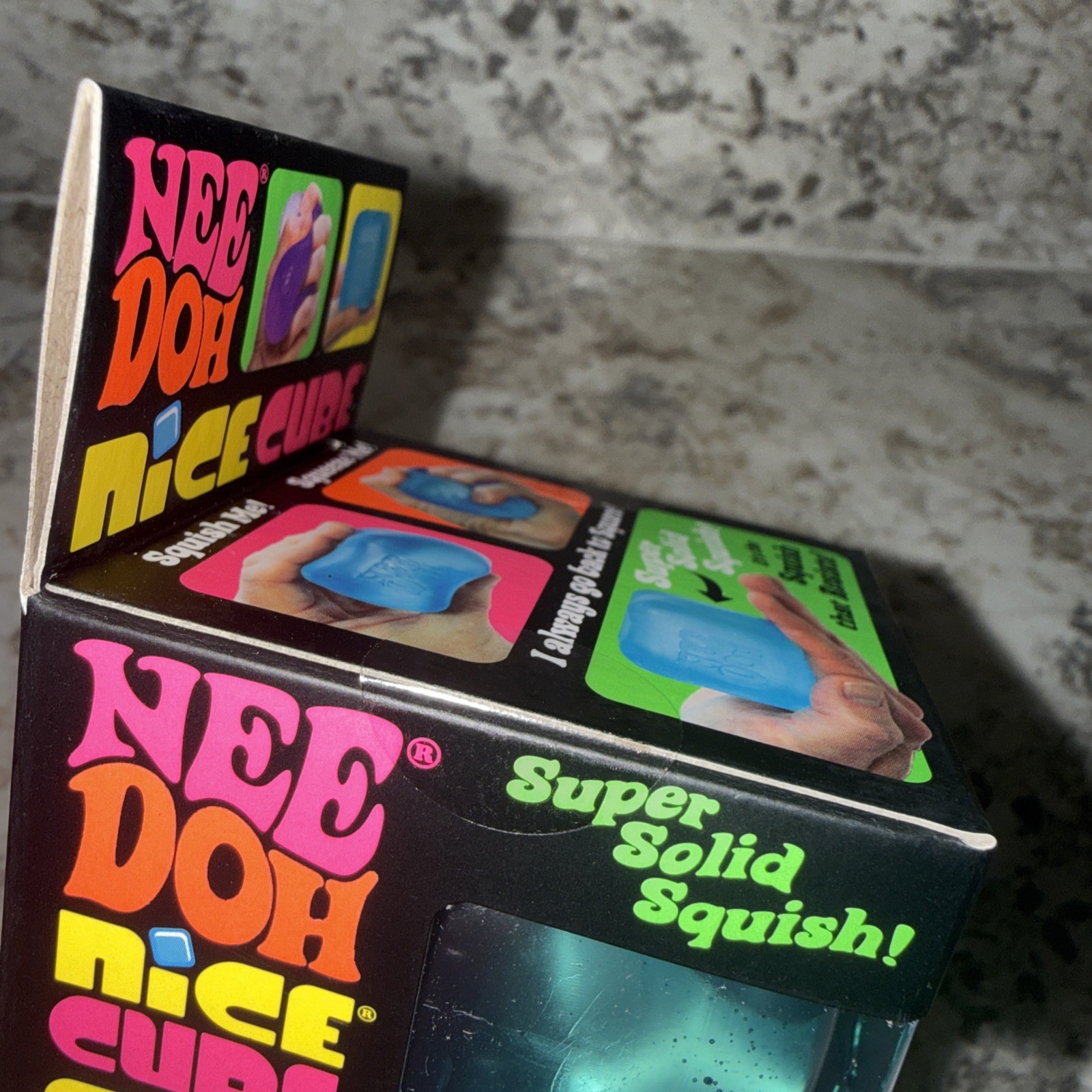 Nee Doh Nice Cube – Super Solid Squish! (Blue) – Brand New/ Sealed!