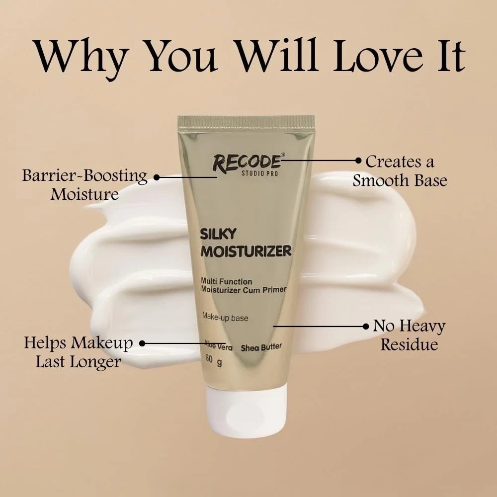 Recode Silky 2 in 1 Moisturizer Cum Primer 60 G|Primer and Moisturizer Hydrating