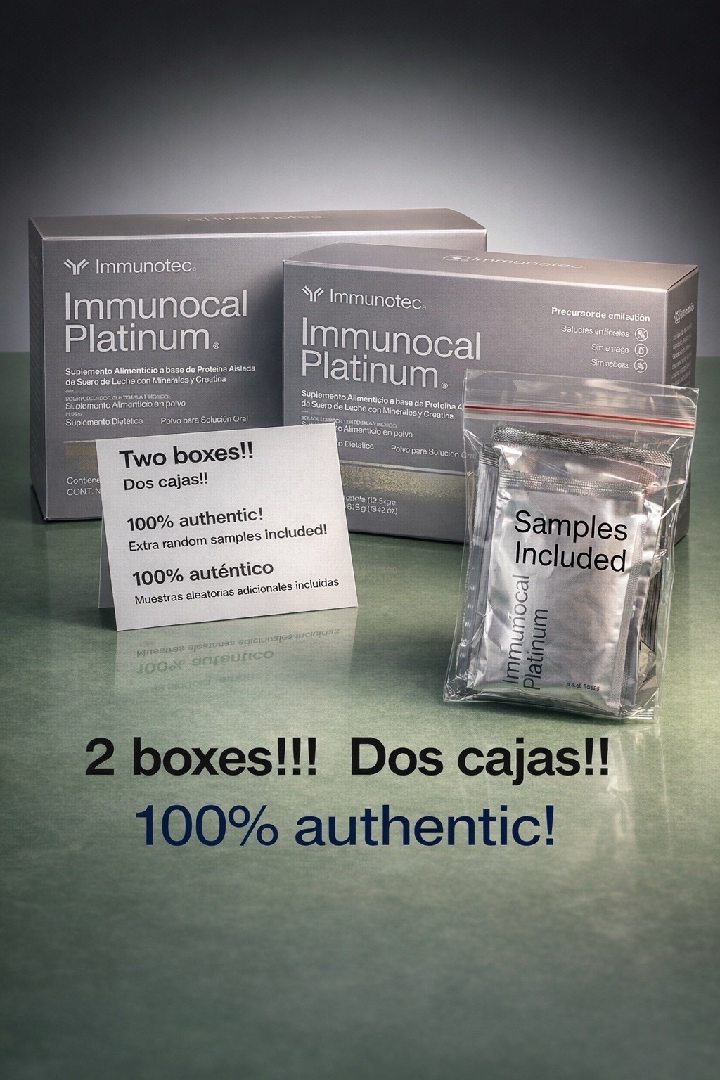 2 Boxes immunocal platinum With Extra Samples Expires 11/2028 Immunotec