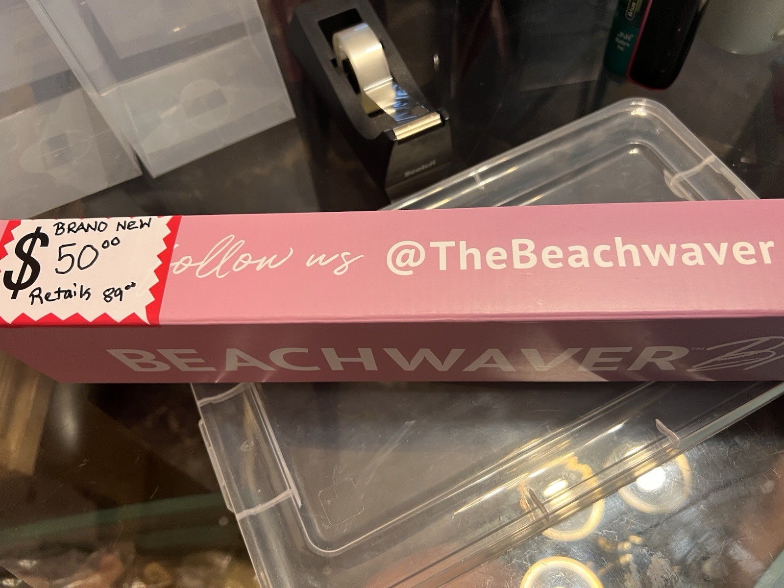 Beachwaver B1 Pink Rotating Curling Iron Hair Curling Styler