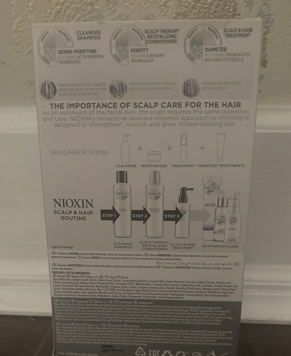NIOXIN System 1 Shampoo/Conditioner/Treatment Light Thinning 150/150/50ml