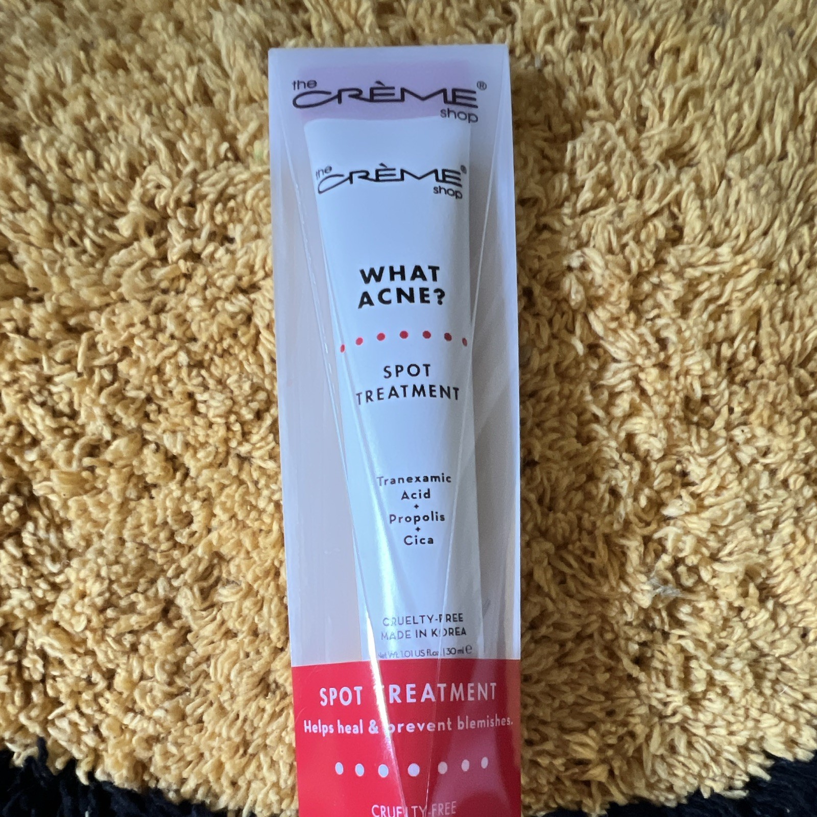 The Crème Shop What Acne? Spot Treatment Tranexamic Acid Propolis Cica 1oz