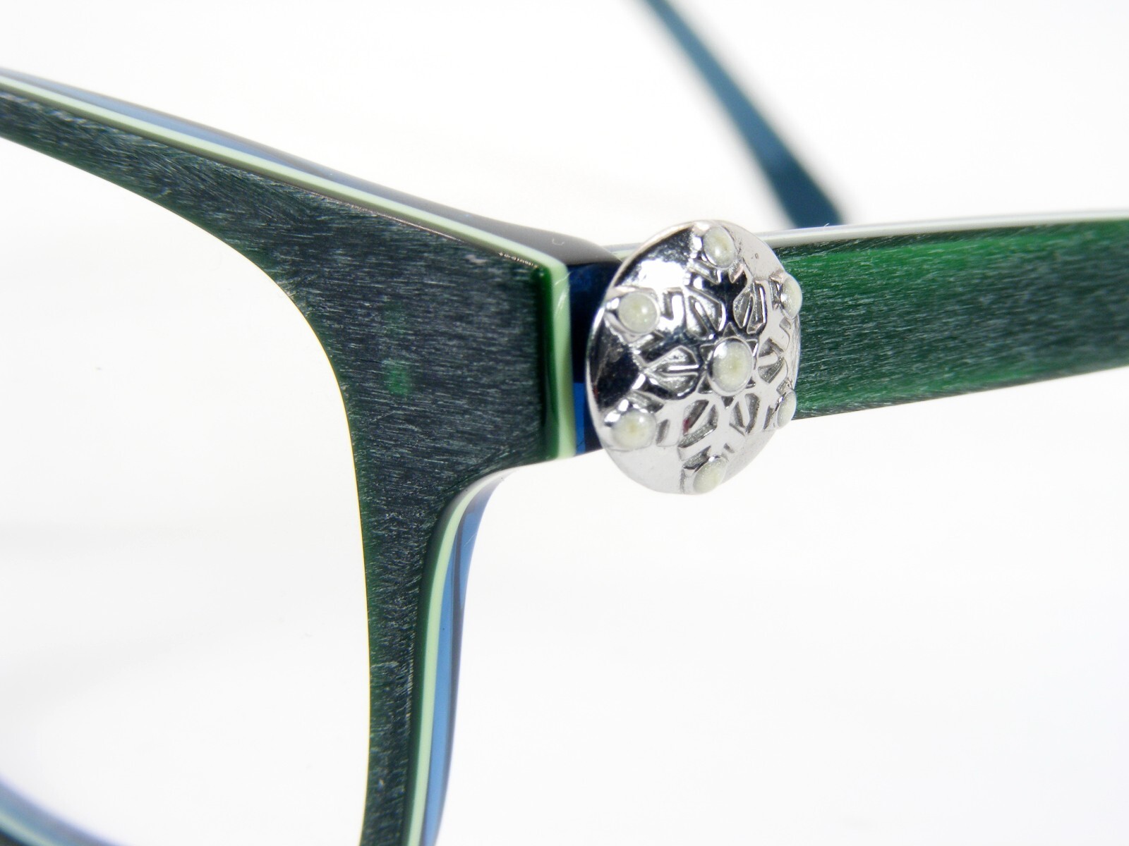 Charms 6266-2 Brushed Green /Mint /Blue UNIQUE RARE EYEGLASSES GLASSES 55-15-135