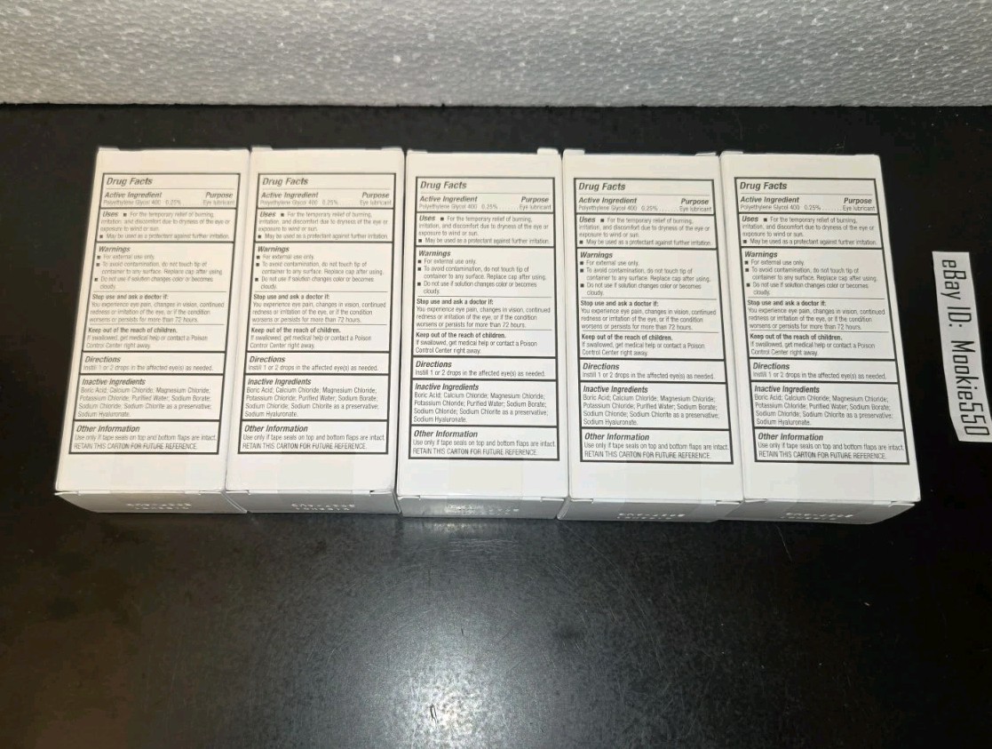 EXP 03/2026+! 5 Box Lot BLINK Gel Tears MODERATE SEVERE Eye Drops 0.34 OZ 10mL