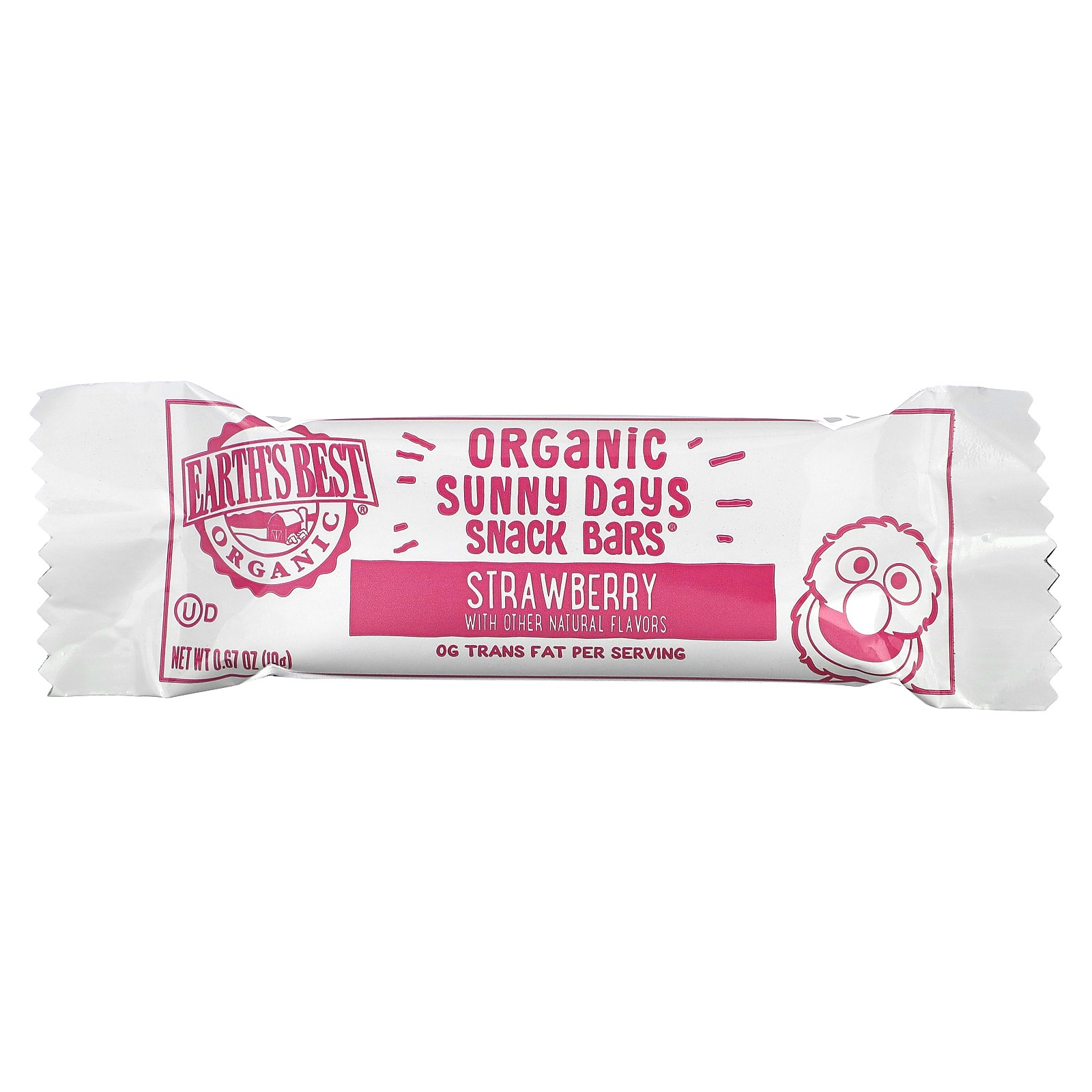 Organic Sunny Days Snack Bars, 2 Years and Up, Strawberry, 16 Bars, 0.67 oz (19