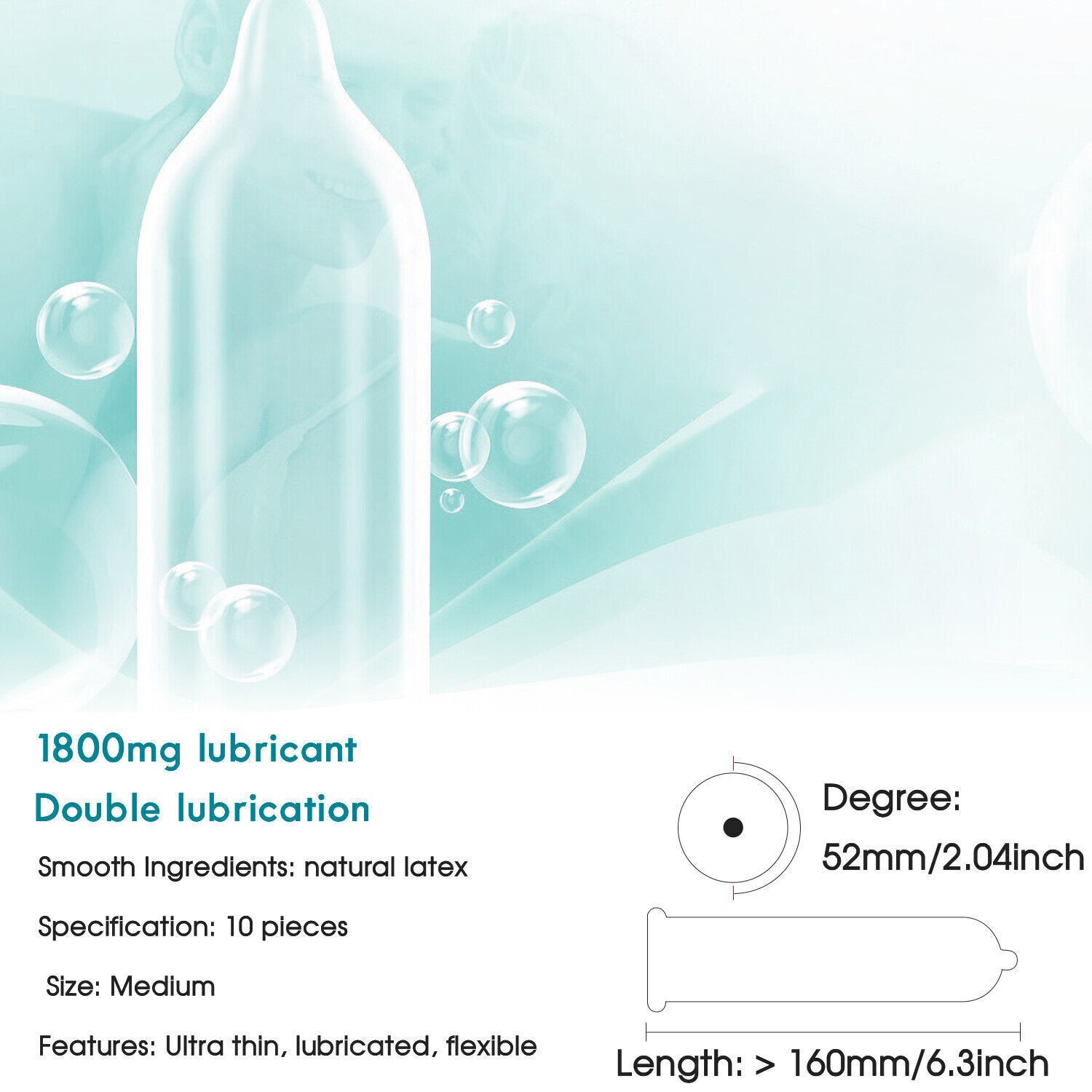 100PCS Latex Condoms Bulk Pack Ultra Thin Extended Pleasure Extra Sex Delay Time