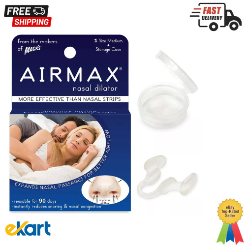 AIRMAX Nasal Dilator for Better Sleep – Natural, Medium clear pack 1