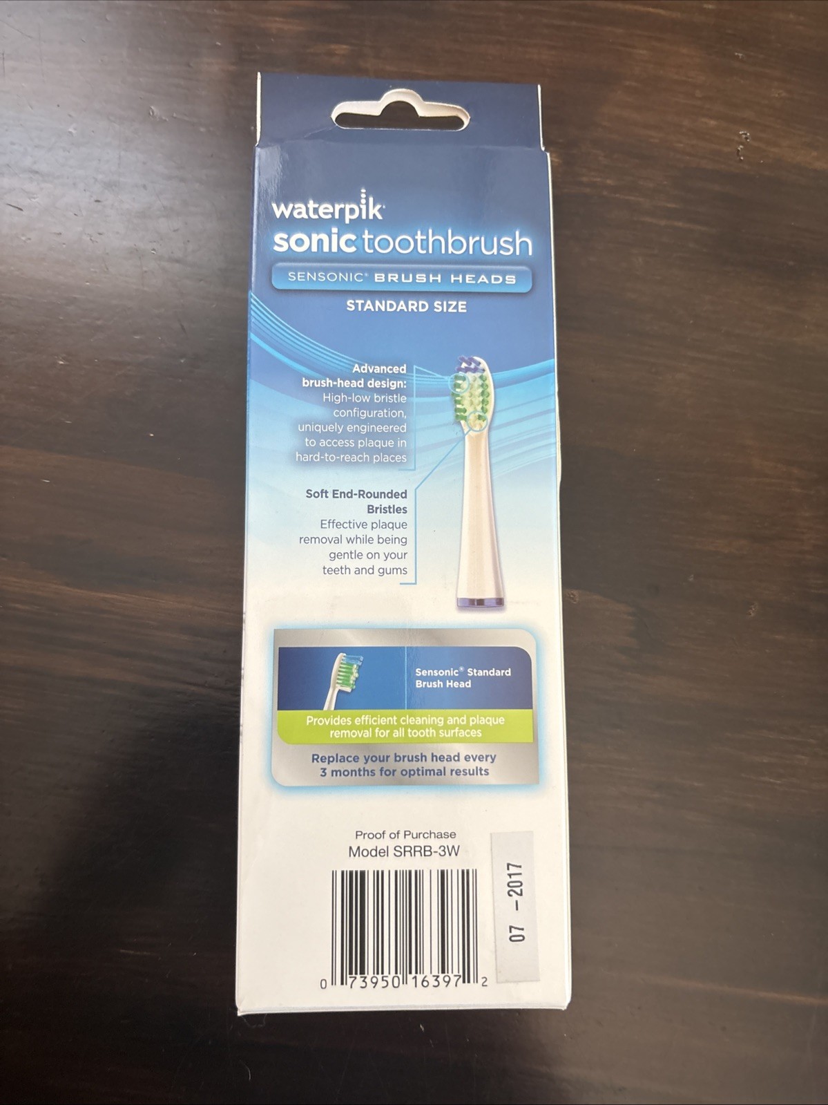 NEW Waterpik Sensonic Toothbrush Brush Heads 3ct Standard Size – SRRB-3W