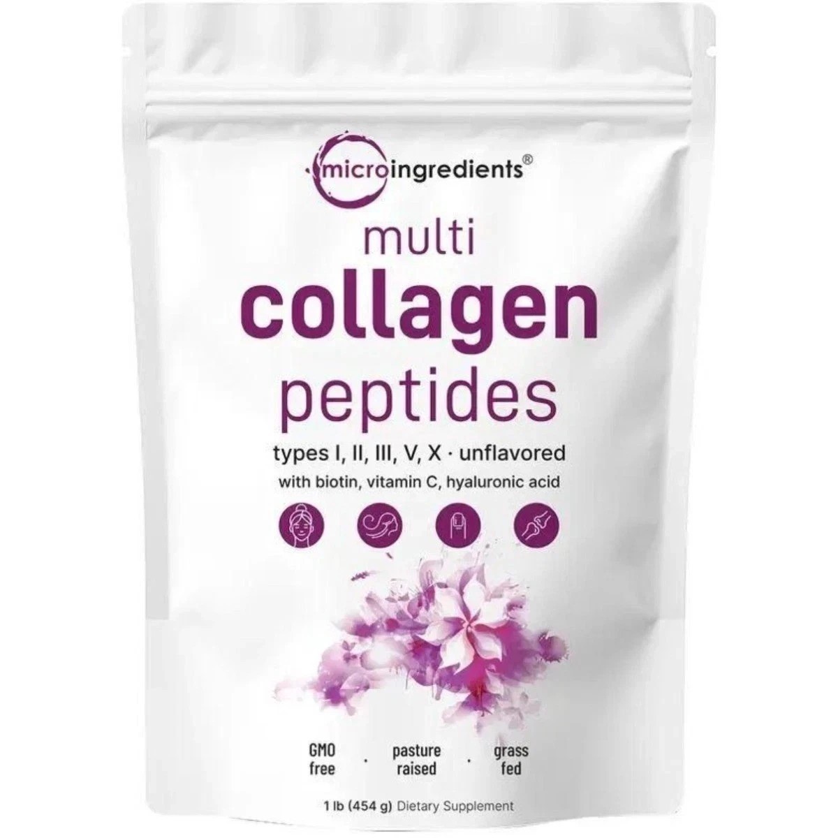 2 lb Multi Collagen Peptides Powder Hydrolyzed Protein Peptide Type I,II,III,V,X