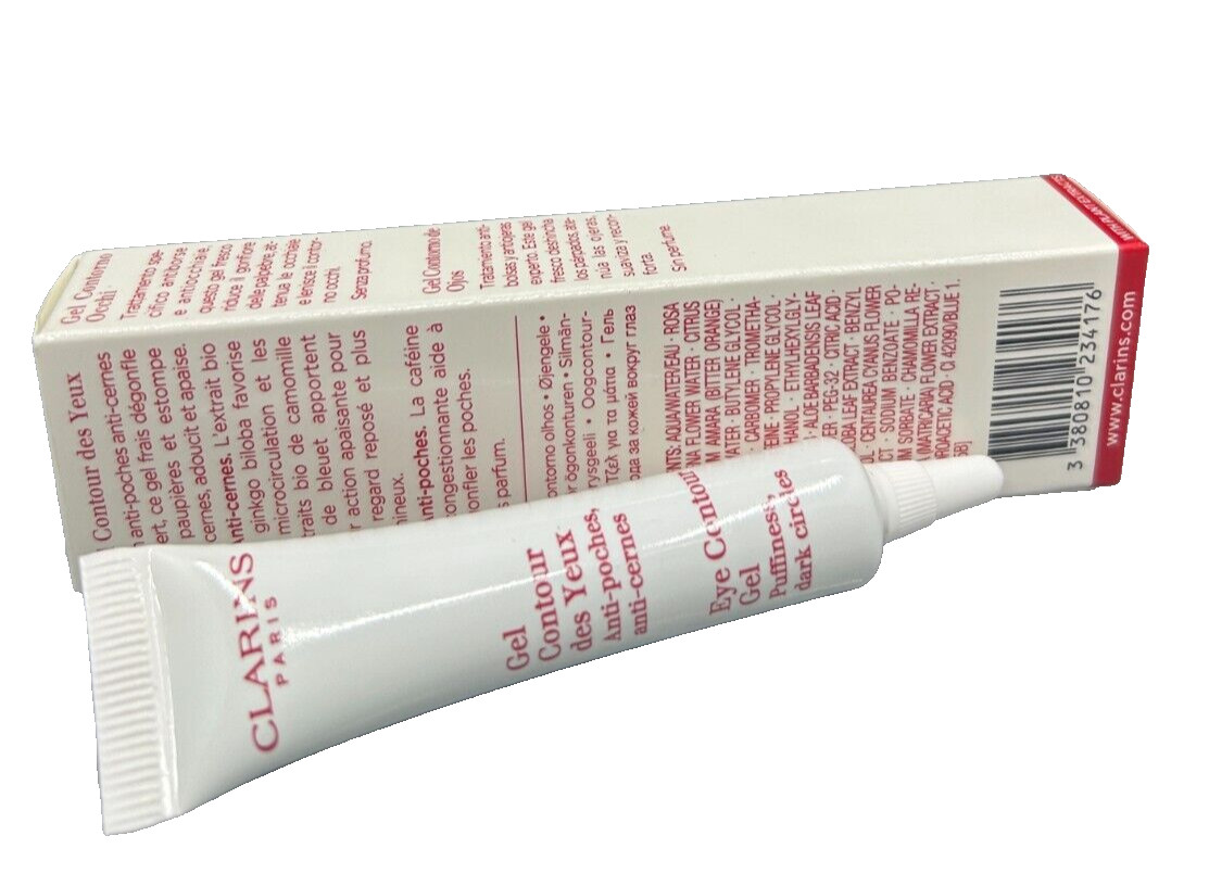 Clarins Paris Eye Contour Gel Puffiness Dark Circles 0.35 oz NIB