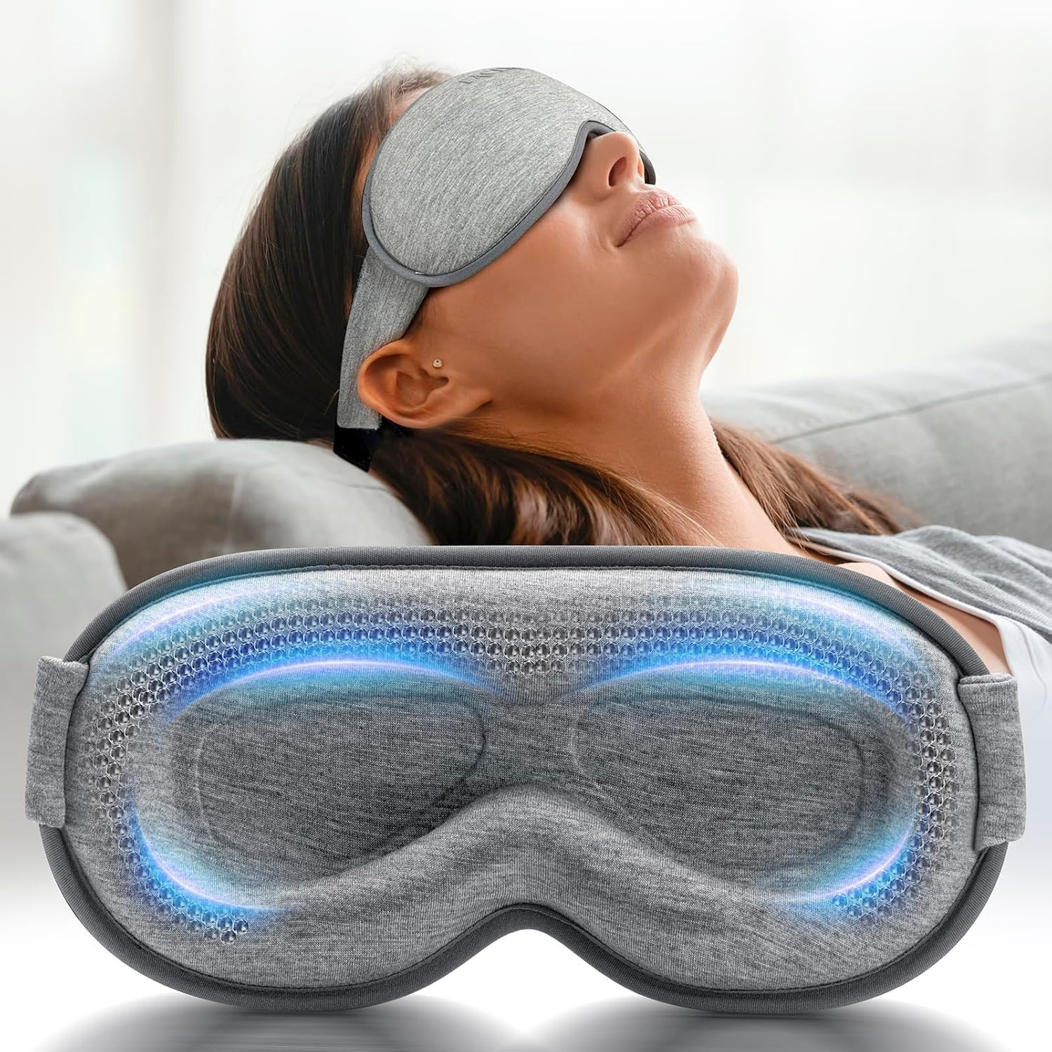 Weighted Eye Mask for Sleeping – 3D Blackout Sleep Mask for Women Men, Zero Eye