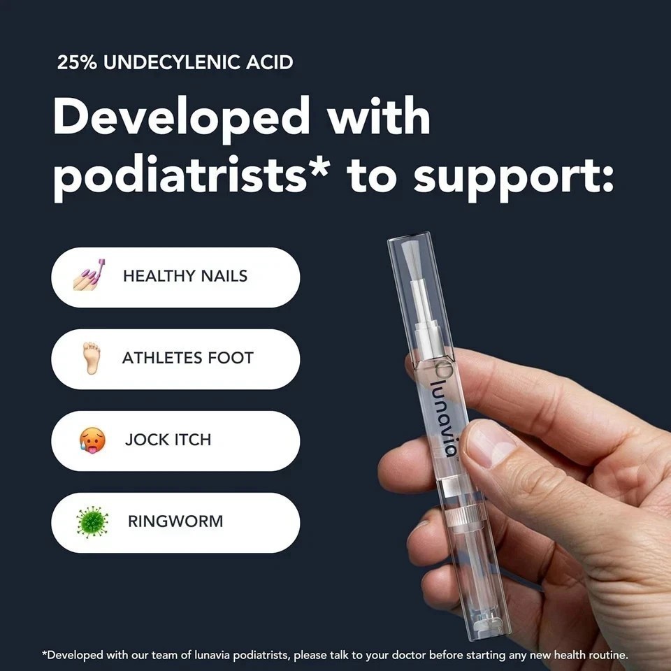 Lunavia Antifungal Pen – 25% Undecylenic Acid, Toenail Fungus Treatment Extra