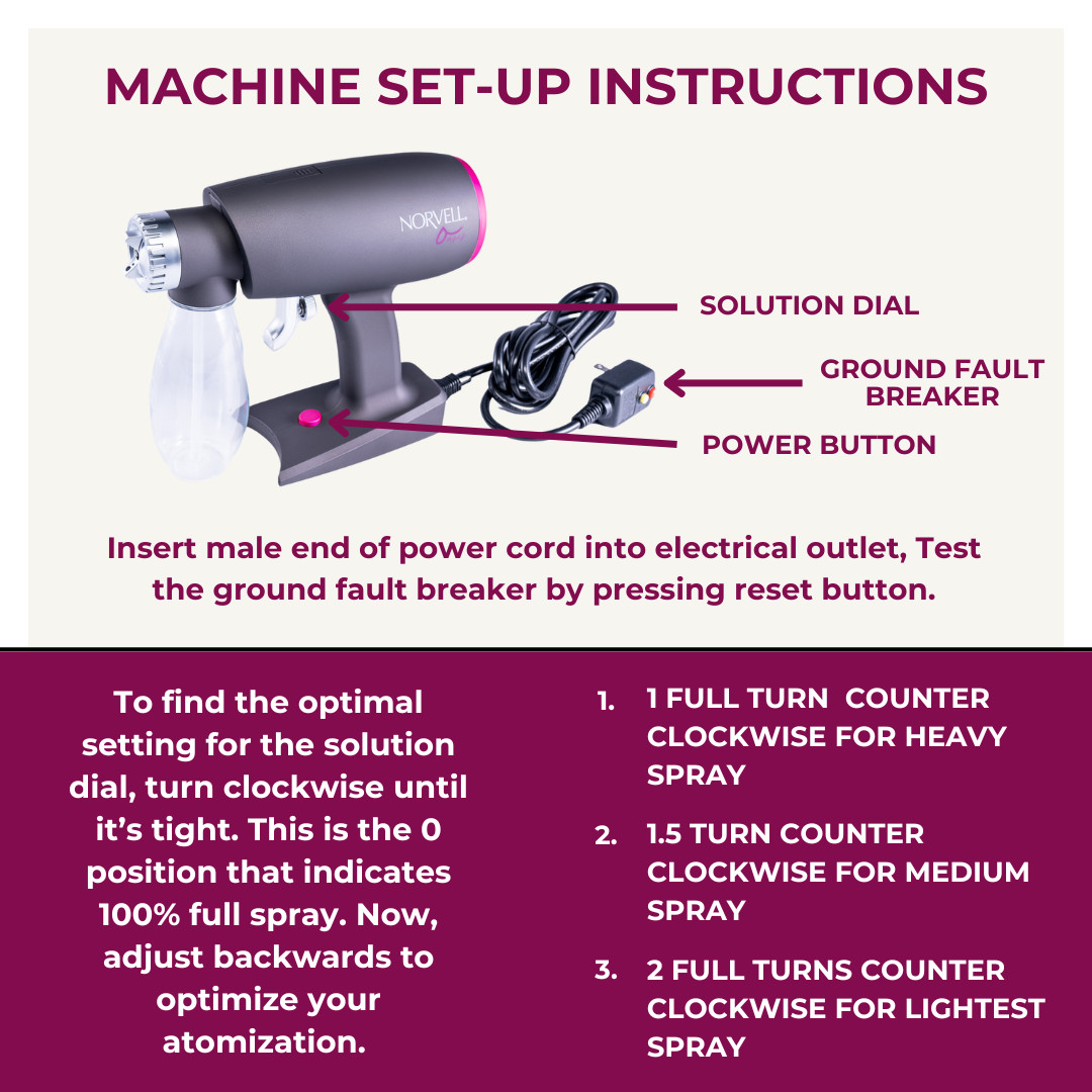 Oasis Spray Tan Machine Kit with Norvell Cosmo Airbrush Spray Tanning Solution