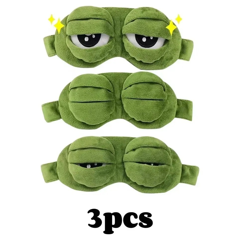 Funny 3D Frog Cute Sleeping Eye Mask Blindfold Travel Sleep Masks Soft Eye Cover