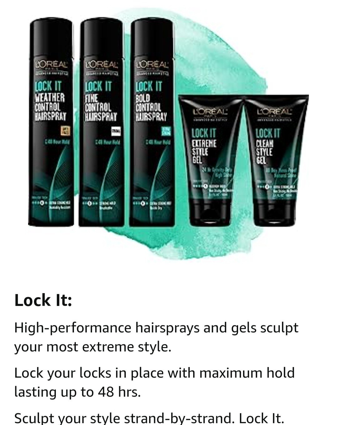 L’Oreal Paris Advanced Hairstyle Lock It Bold Control Hairspray 3-pack 8.25oz🪮