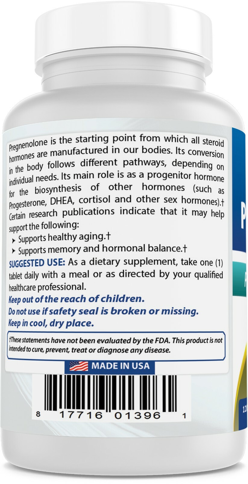 Best Naturals Pregnenolone 30 mg 120 Tablets
