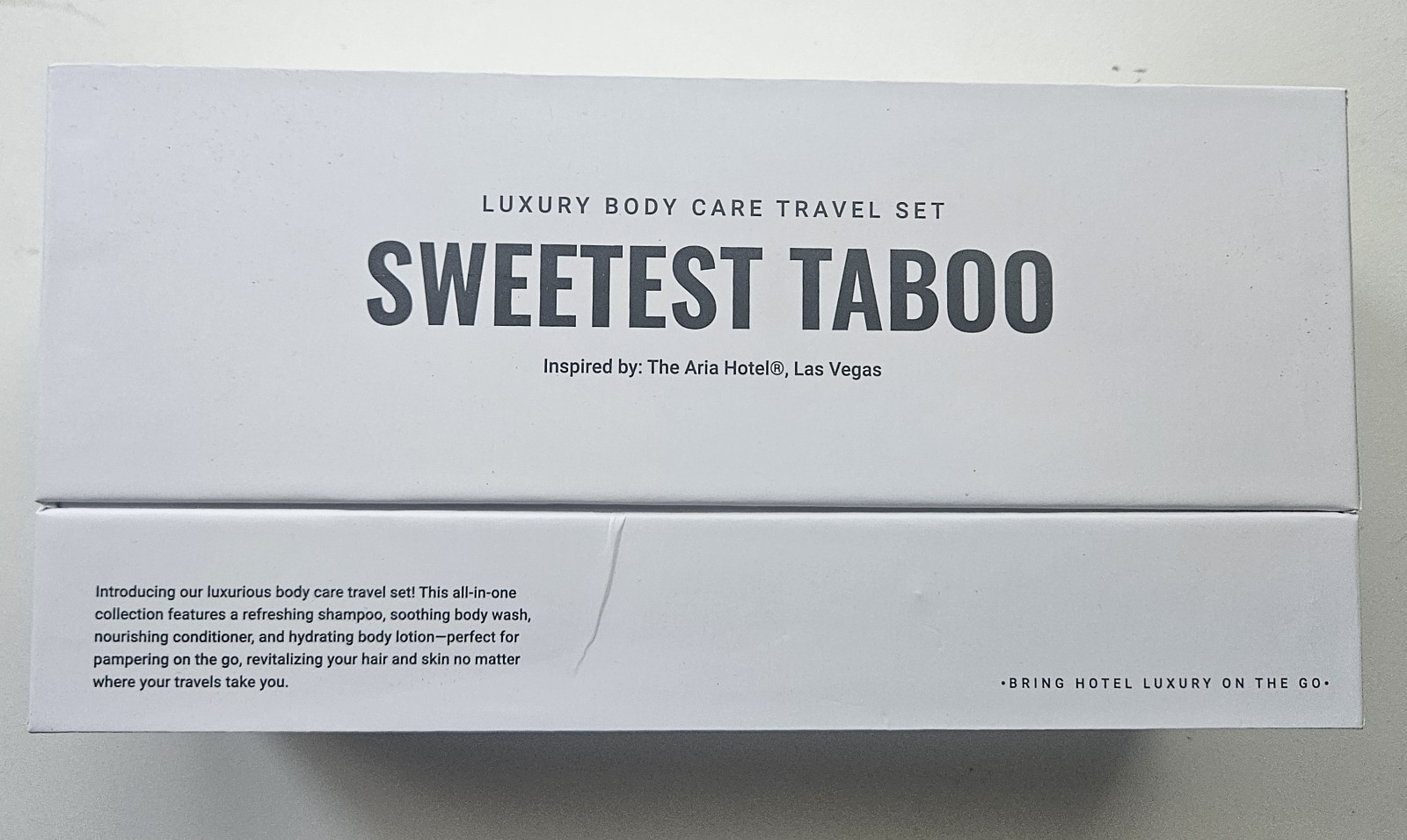 NIB Hotel Collection Luxury 4pc Travel Set in Scent Sweetest Taboo MSRP $57.97