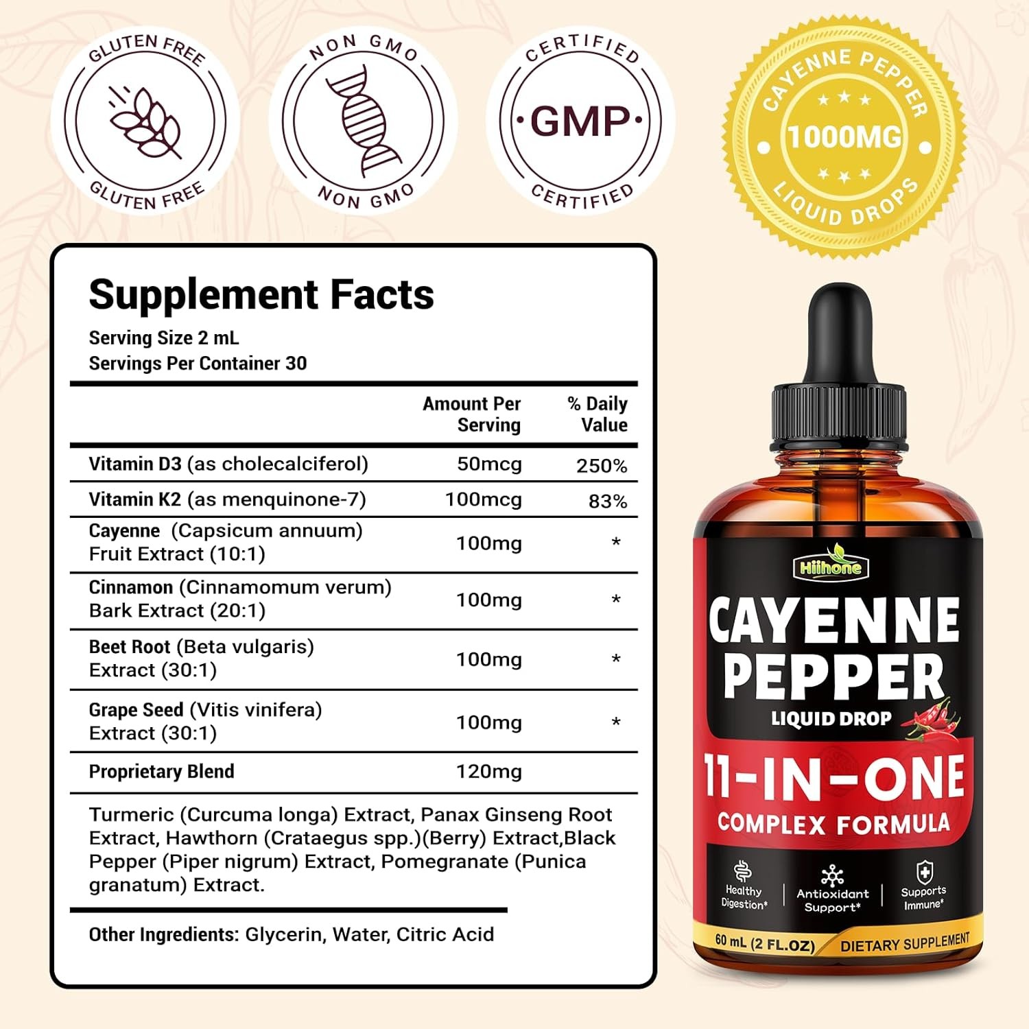 11-in-1 Cayenne Pepper Drops – Supports Healthy Digestion & Immune