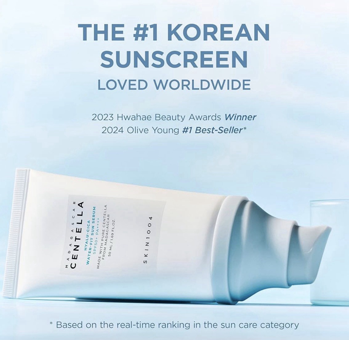 3-SKIN1004 Madagascar Centella Hyalu Cica Water Fit Sun Serum 50ml SPF50+PA++++
