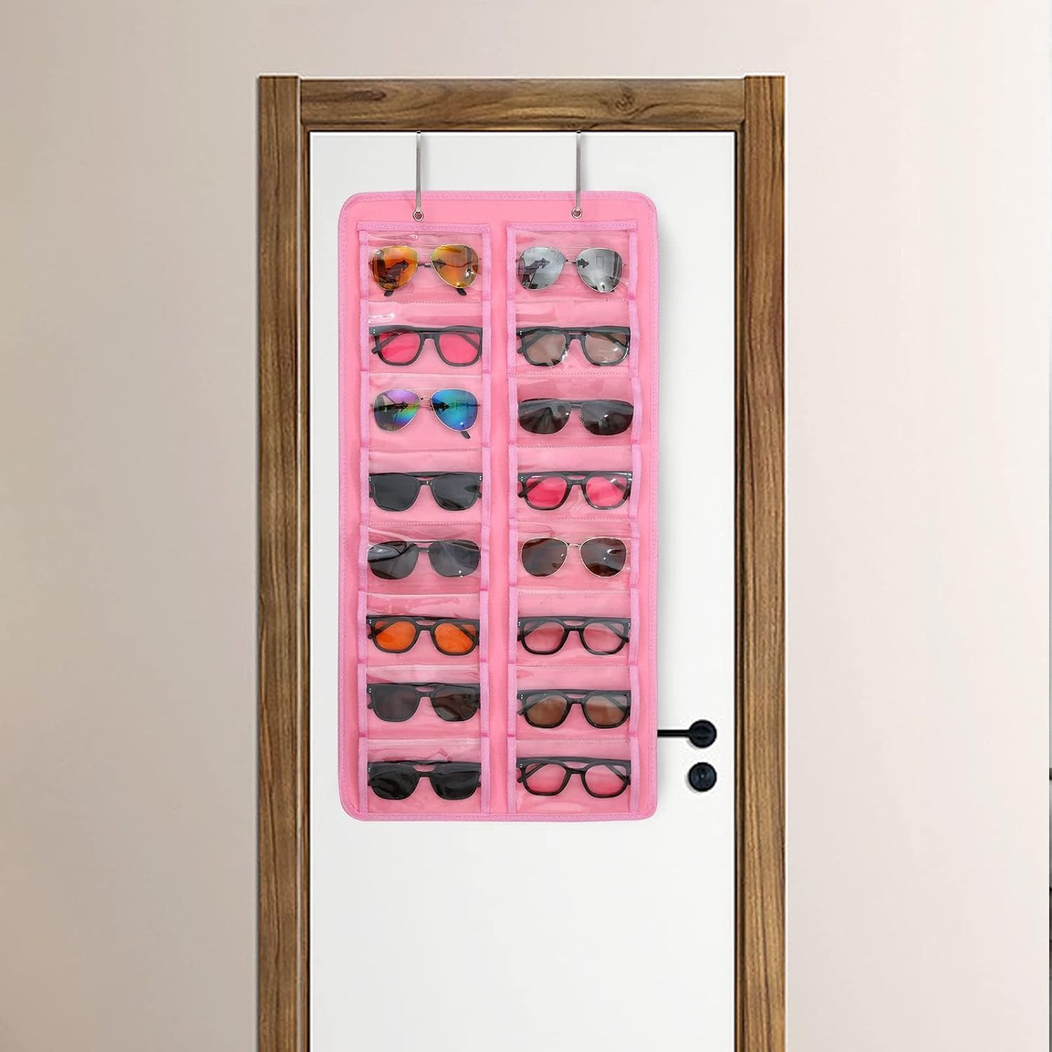 Sunglasses Dust-Proof Organizer Storage Wall Mounted Hanging Sunglasses Organize