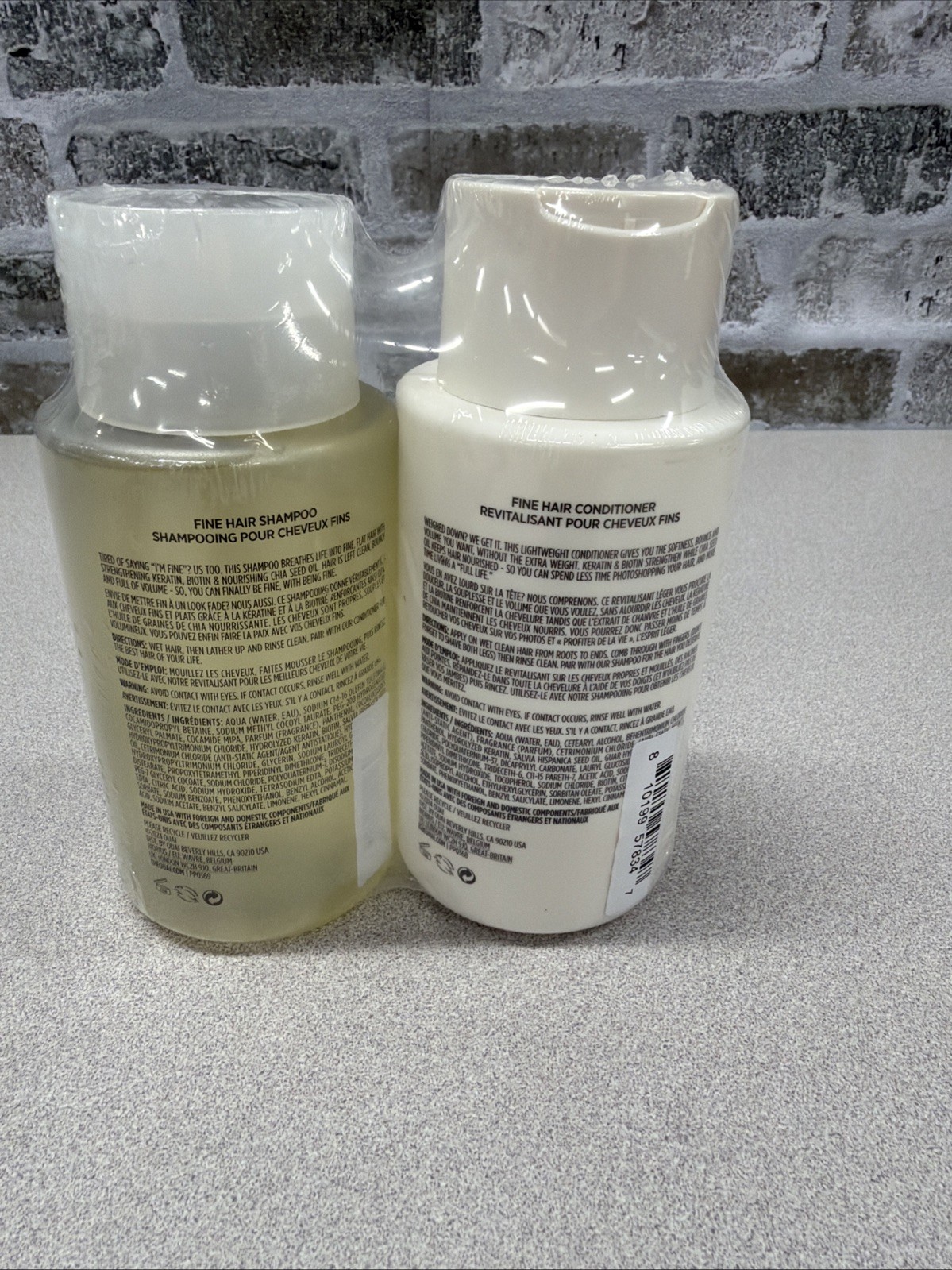 OUAI Fine Hair Shampoo & Conditioner Set 10oz Each – For Fine Hair Volume Care