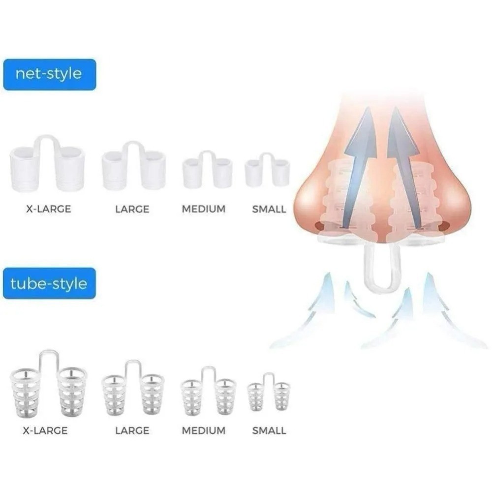 8Pc Silicone Anti-Snoring Nose Vents Snore Stopper Dilators for Better Sleep