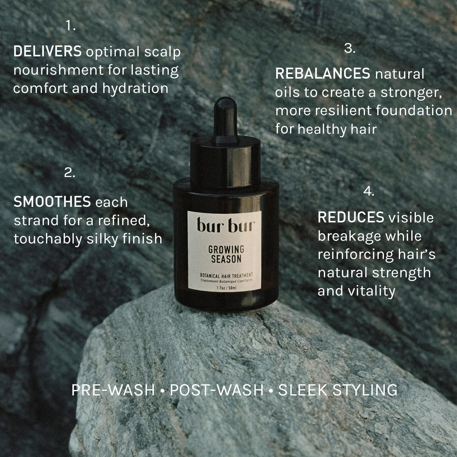 BUR BUR Growing Season Hair Oil Growth Repair Burdock Nettle Vitamin C Treatment