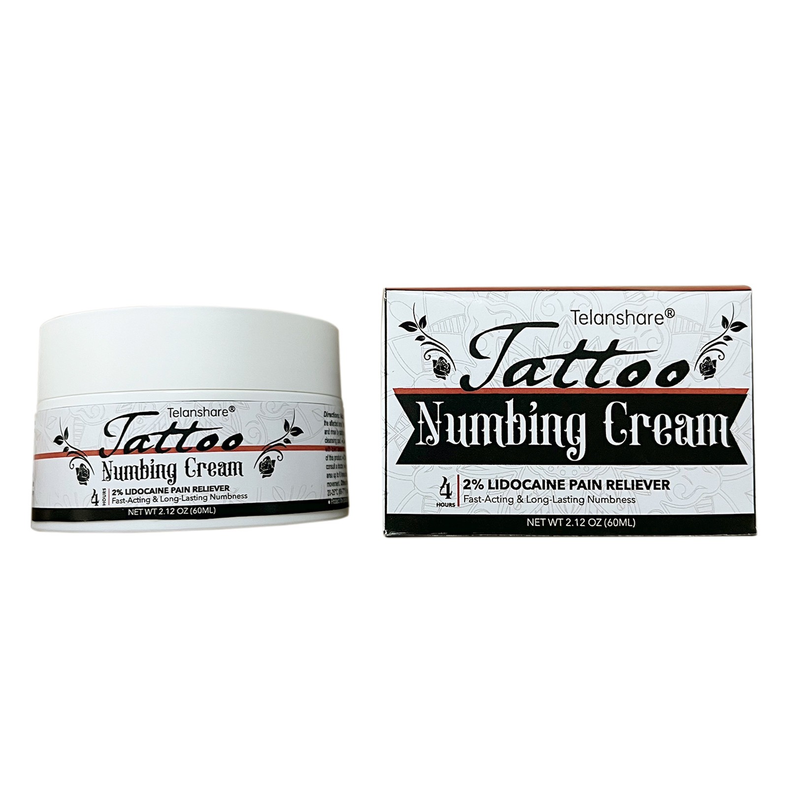 60G Lidocaine Cream, 4-6 Hours Soothing Pain Relief Tattoo Cream