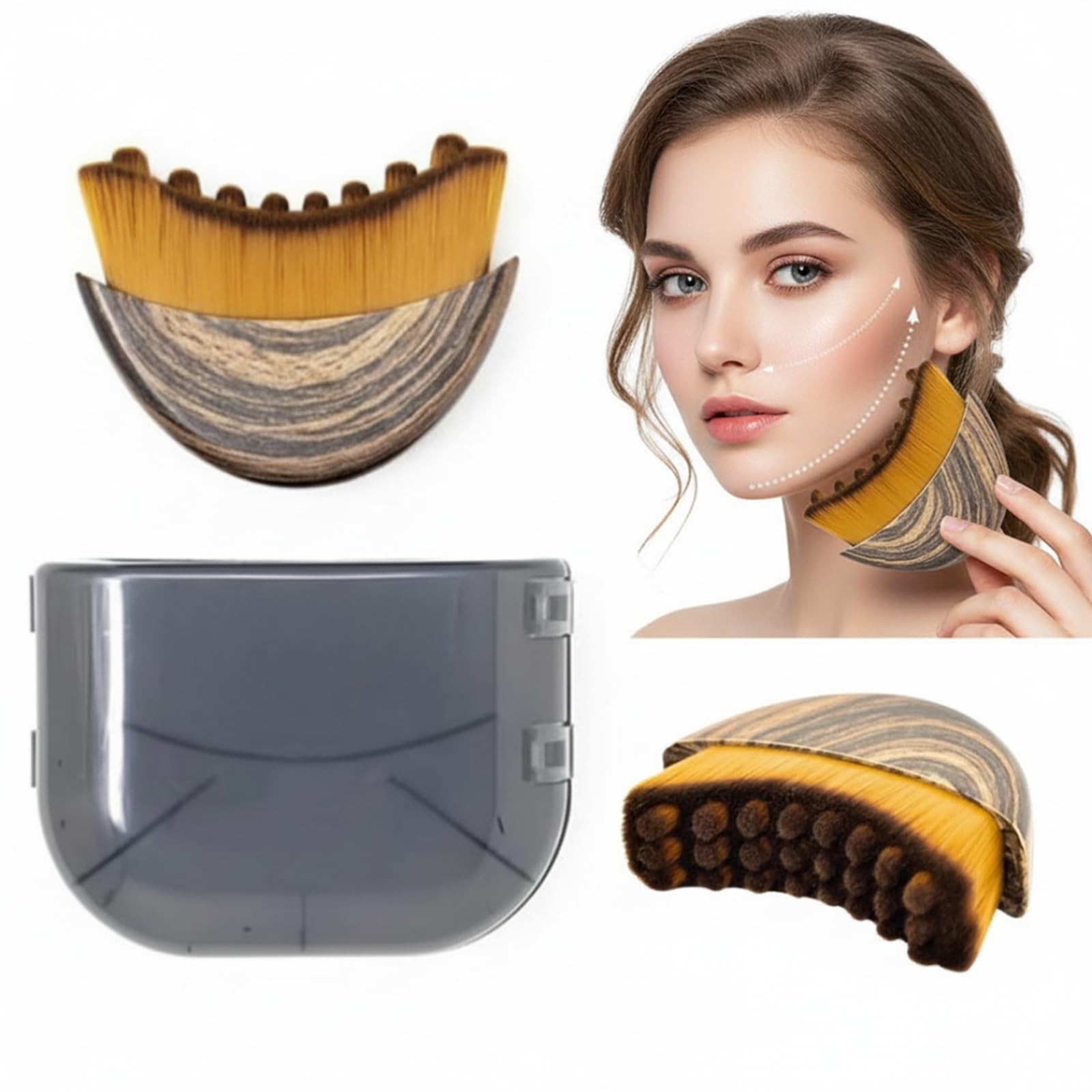 Lymphatic Contour Face Brush Sculpting Anti Puffiness Detox Lift Skin Glow