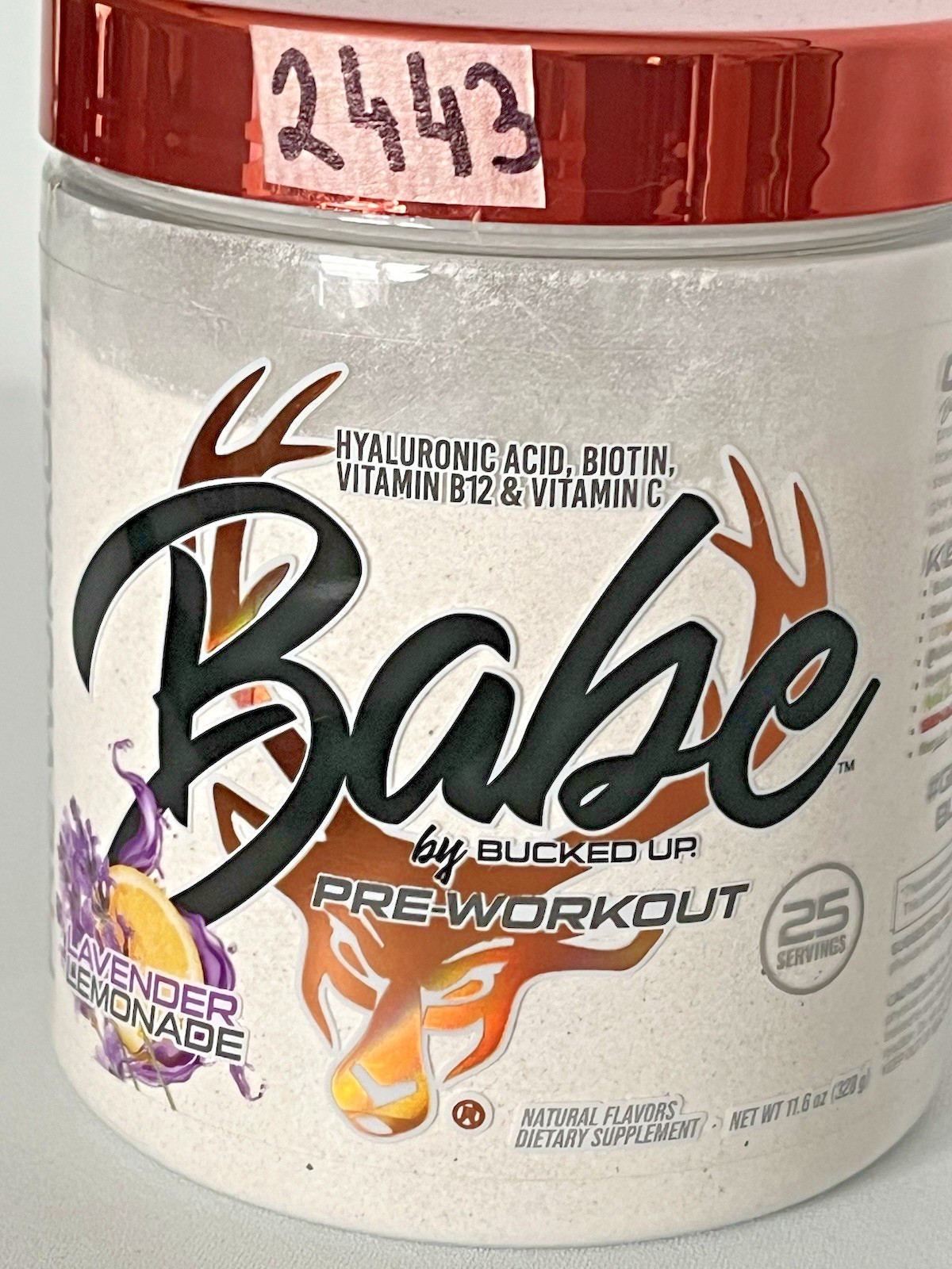 Babe By Bucked Up Women’s Pre-Workout Powder Lavender Lemonade 25 Serv. Exp 7/27