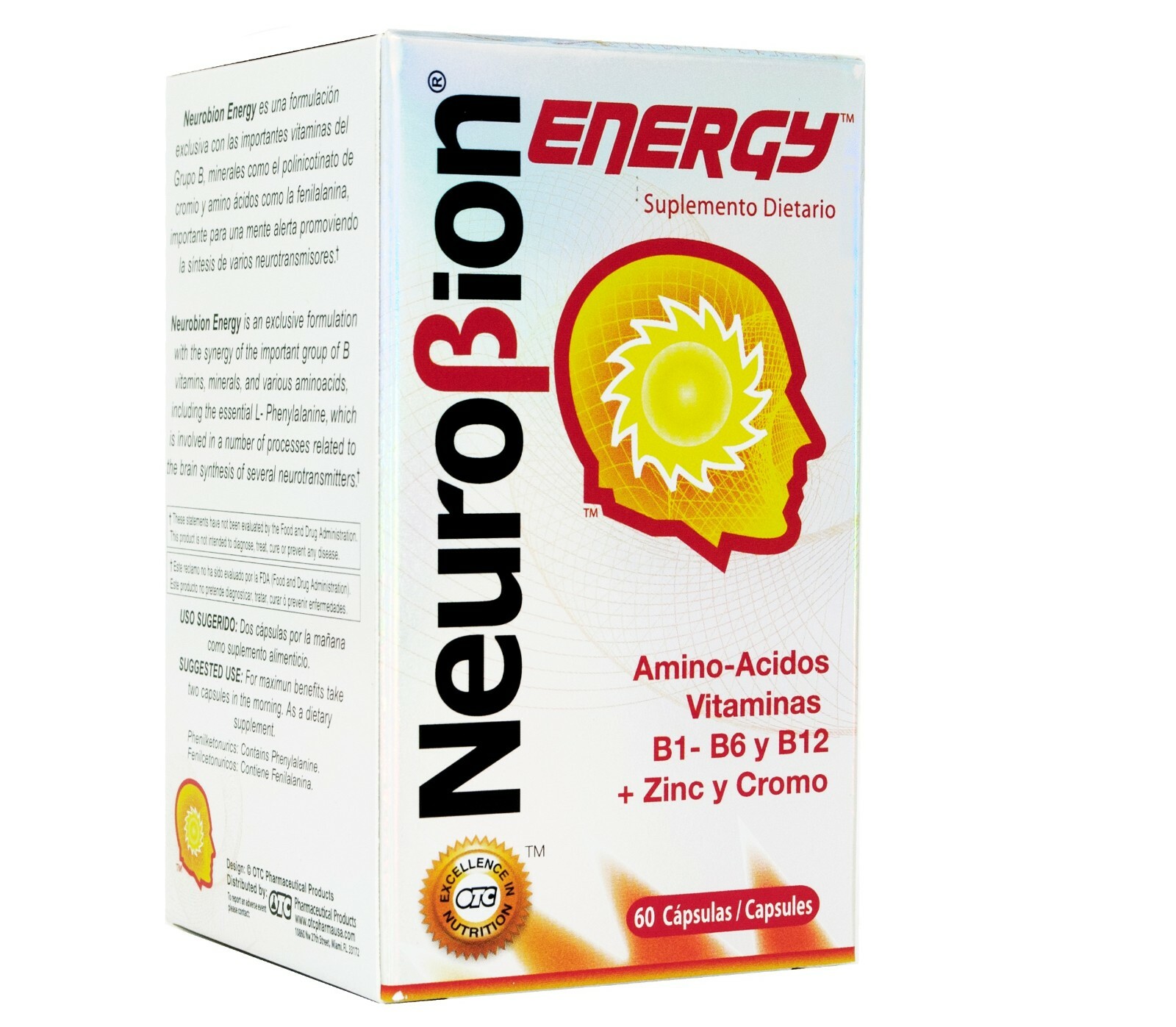 Neurobion Energy w/ Amino Acids, B Vitamins and Zinc, 60 Capsules, Exp. 09/ 2026