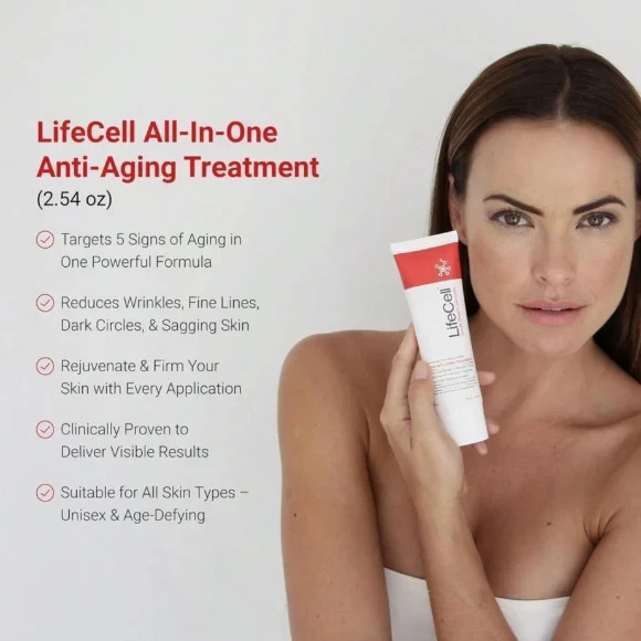 ORIGINAL LifeCell South Beach Skincare All In One Anti-Aging Treatment – 2.54 oz