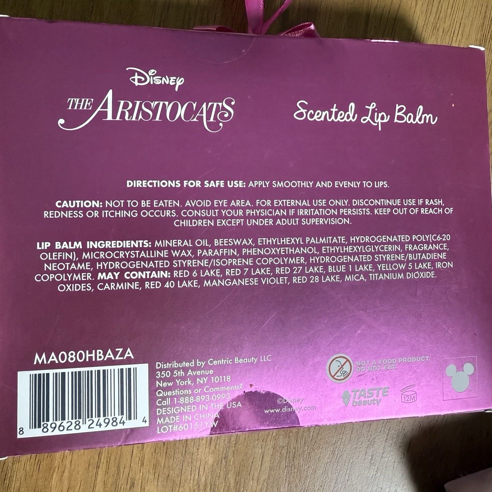Disney The Aristocats Shimmer Eyeshadow Palette Lip Oils and Scented Balms Marie