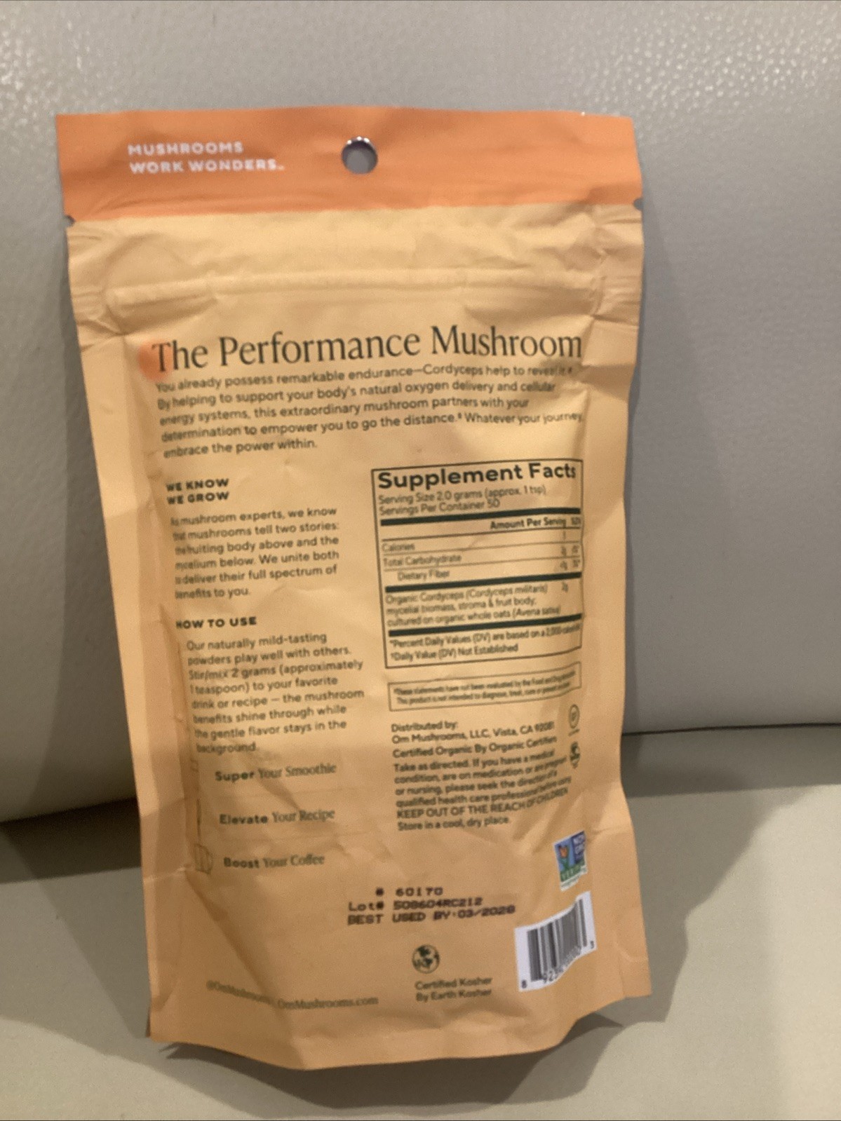 Om Mushroom Superfood Master Blend Powder 3.5 oz 50 Servings