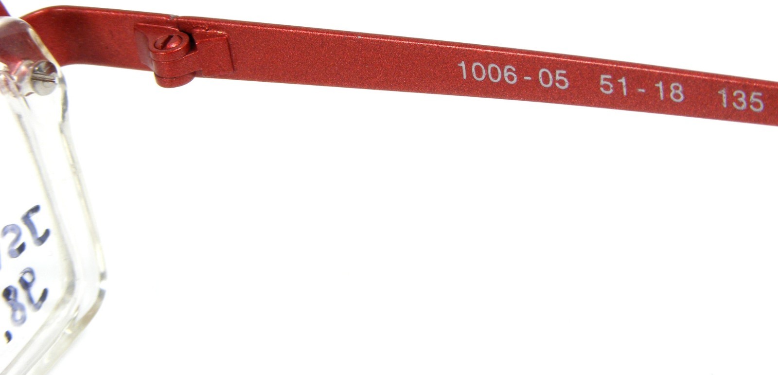Unknown 1006-05 Red / Clear Full Rim Eyeglasses Glasses Frame 51-18-135 Italy