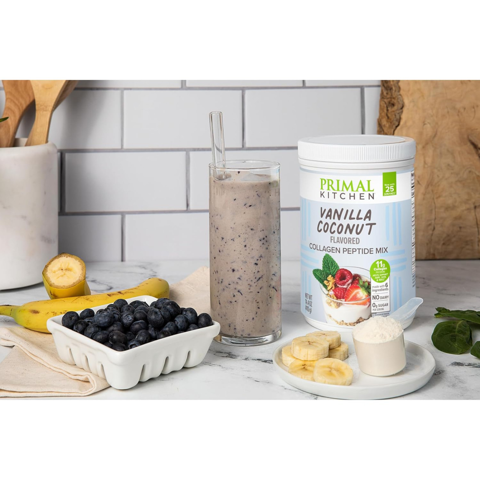 Primal Kitchen Vanilla Coconut Collagen Fuel Drink Mix 14.4oz
