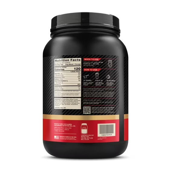 Optimum Nutrition Gold Standard Whey Vanilla Protein Powder 22 Servings