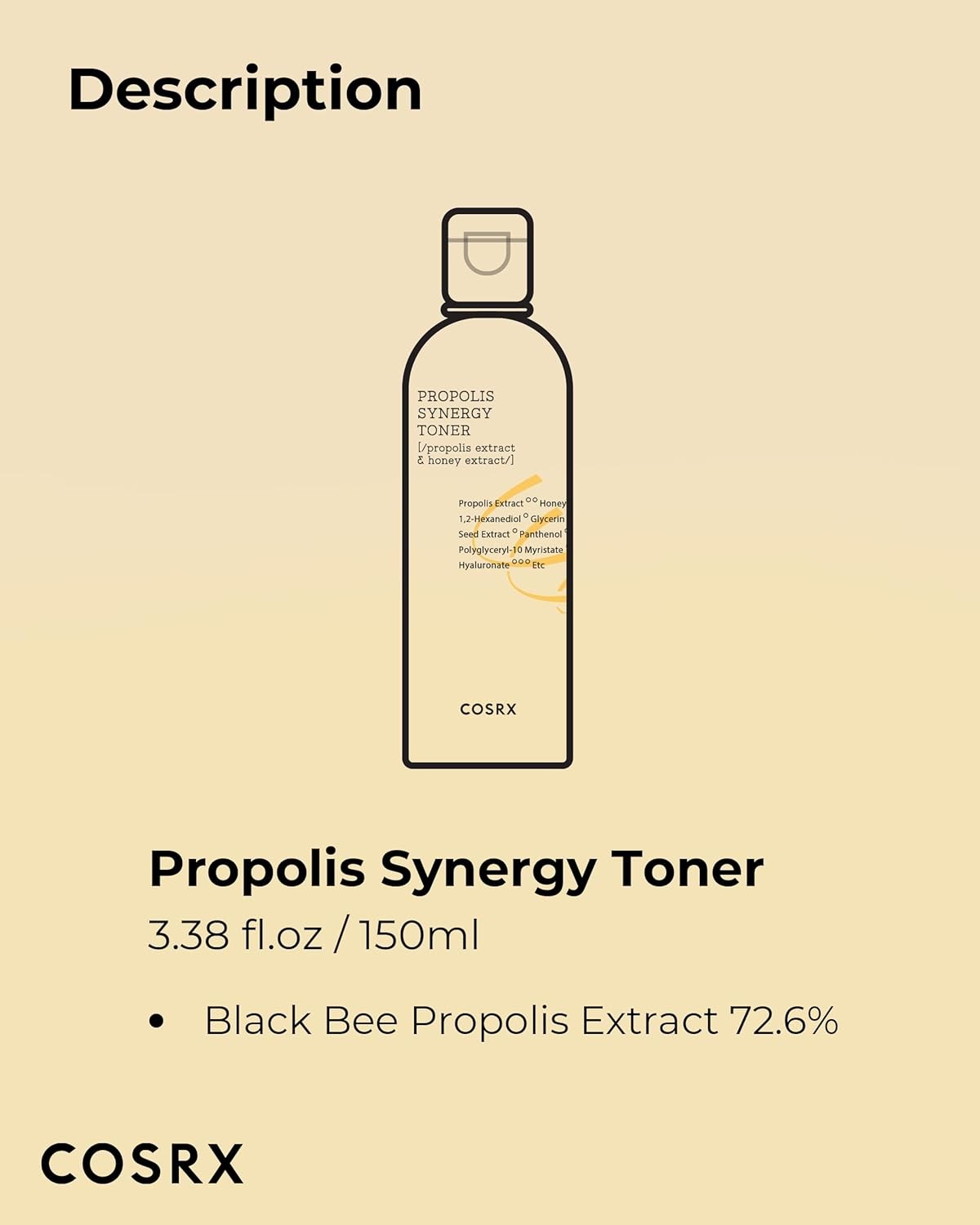 COSRX Full Fit Propolis Synergy Toner, 150ml / 5.07 fl.oz Exp 3-2026