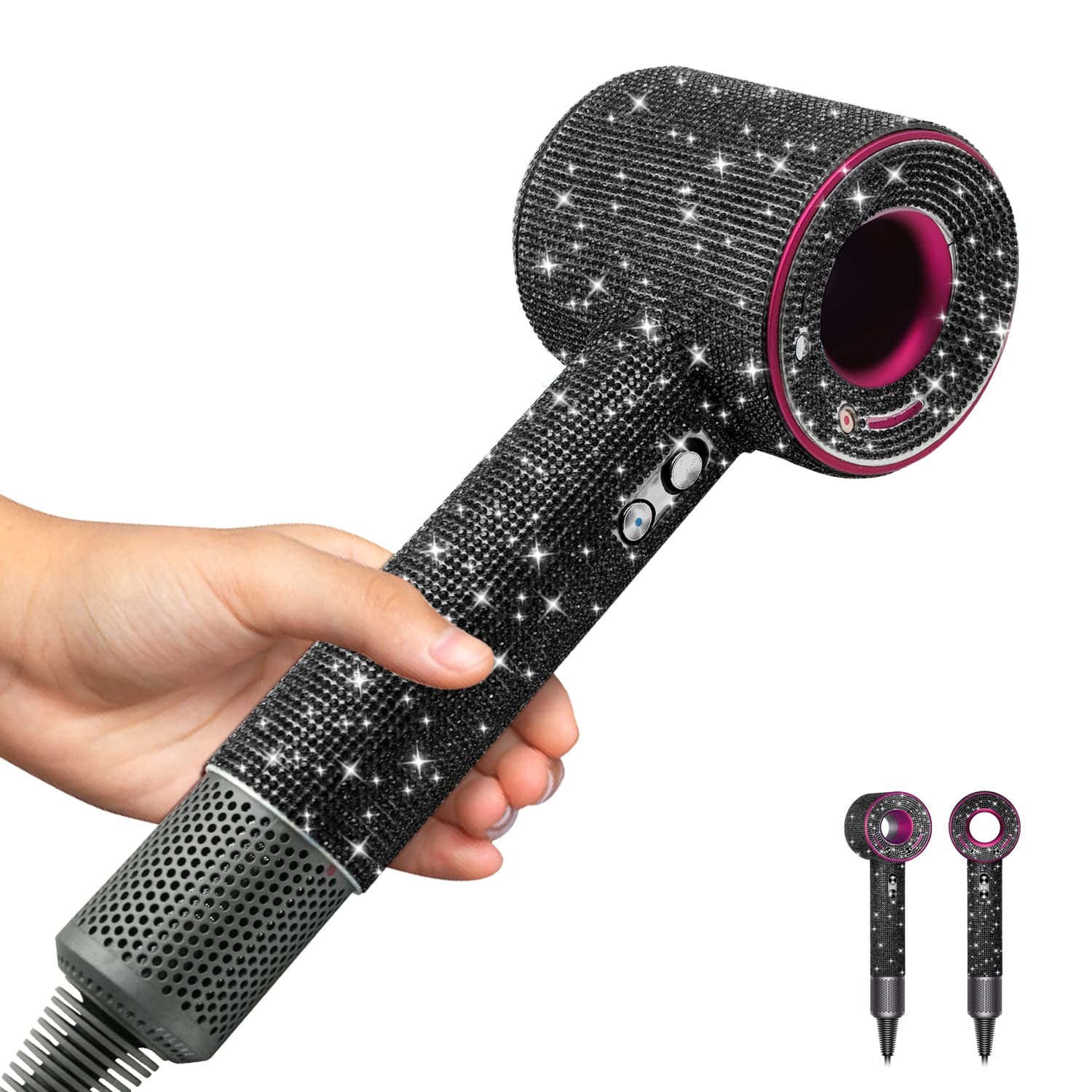 Rhinestones Case for Dyson Hair Dryer Anti-Scratch Shockproof Dust Proof Trav…