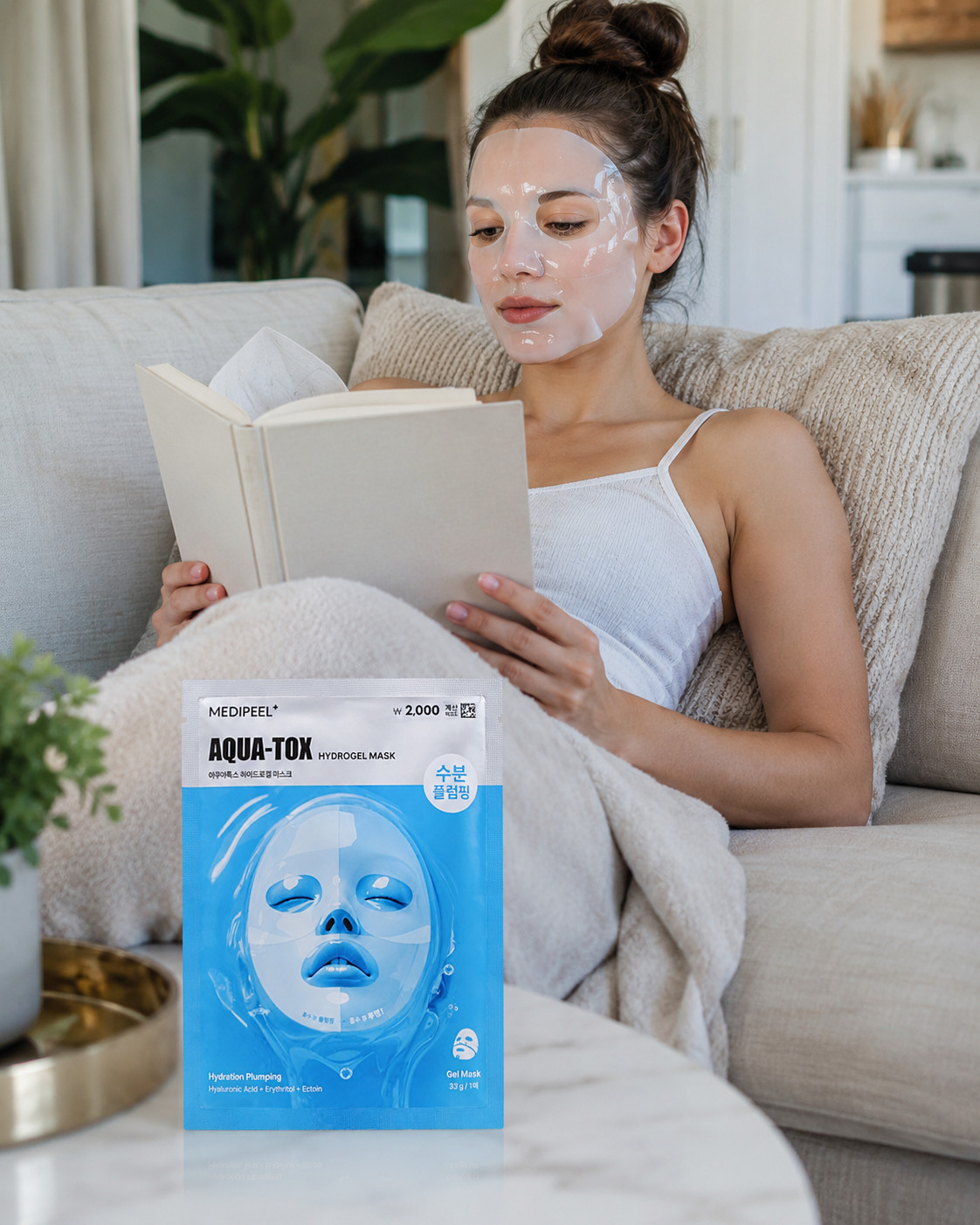 MEDIPEEL Aqua-Tox Hydrogel Mask 10 Sheets 33g Hydration Plumping Korean Mask