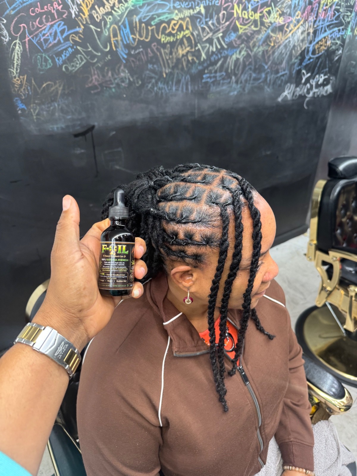 hair oil : F Oil 100% Natural Hair Oil – Rosemary, Mint, Cinnamon&olive oil 100%