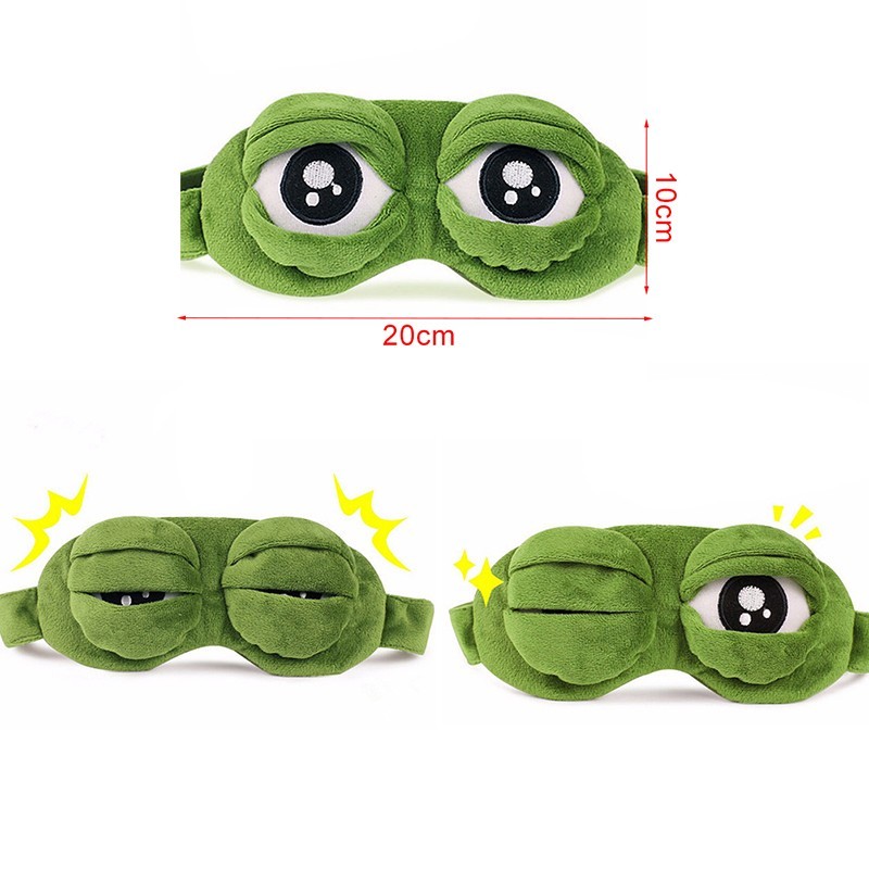 Funny 3D Frog Cute Sleeping Eye Mask Blindfold Travel Sleep Masks Soft Eye Cover